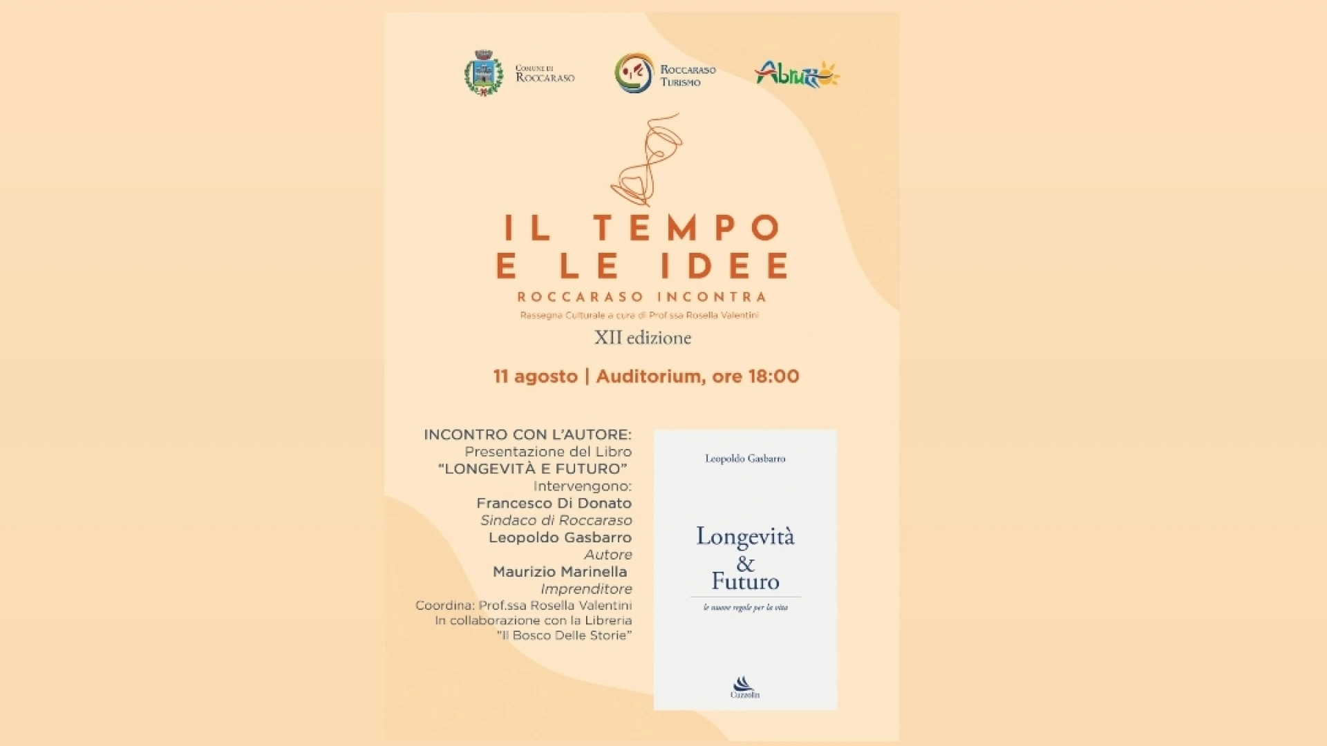 Roccaraso incontra Leopoldo Gasbarro: all'Auditorium si presenta il libro "Longevità & Futuro"