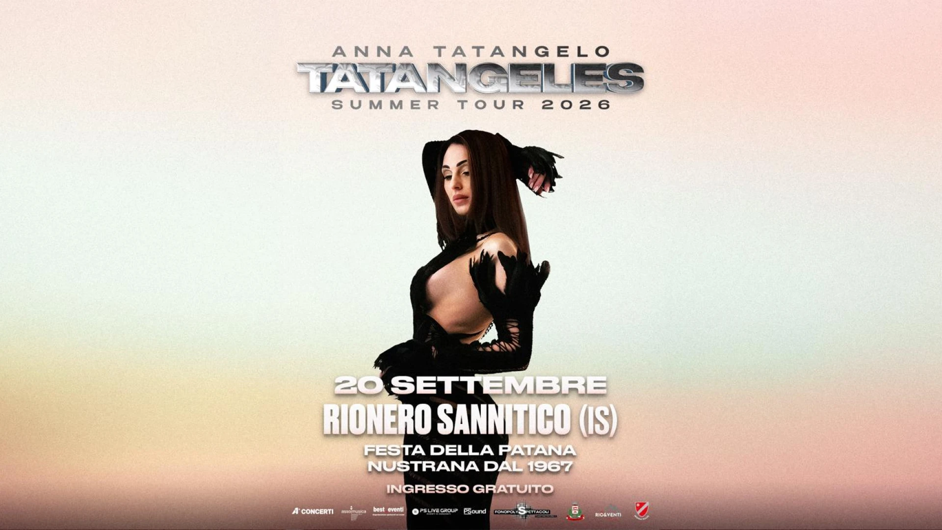 Rionero Sannitico: domenica 20 settembre Anna Tatangelo in concerto.