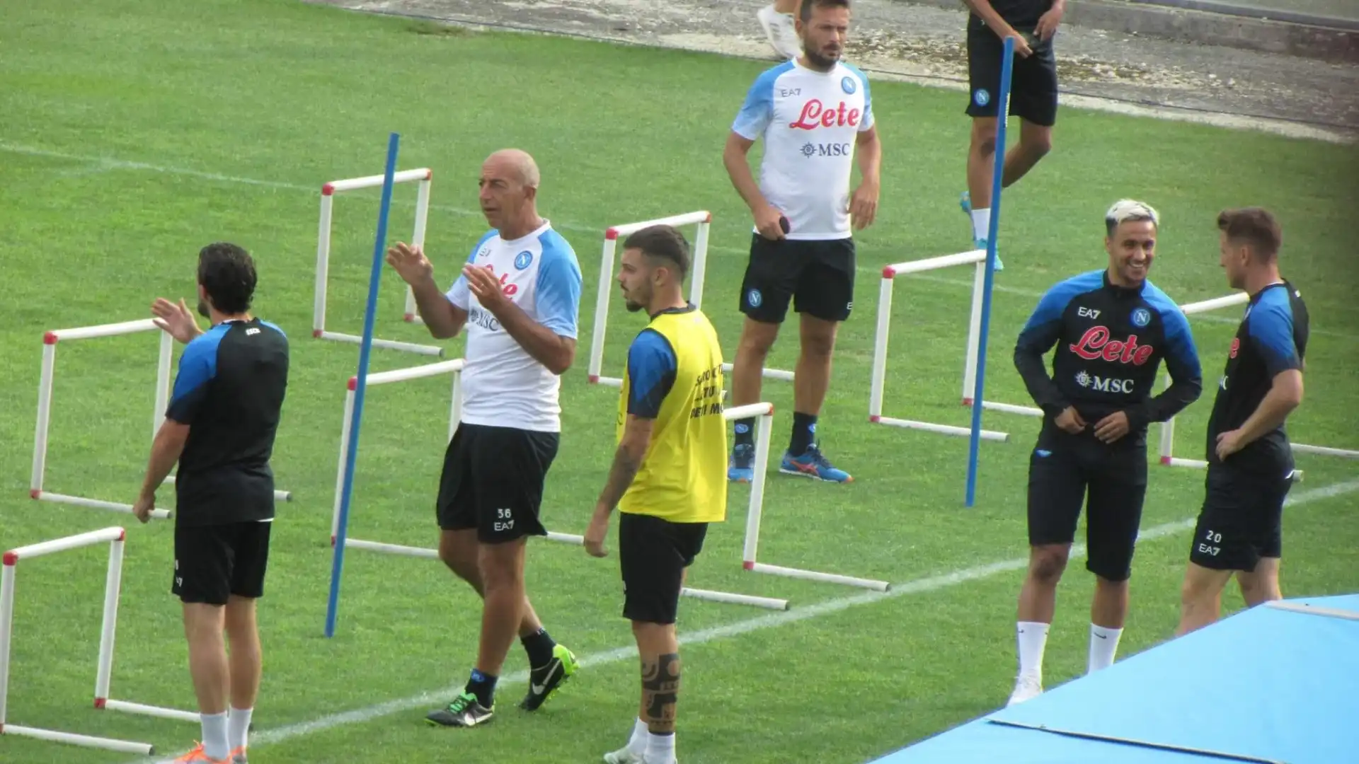 Day 7 per il Napoli , preparazione per i portieri e palestra per la squadra.