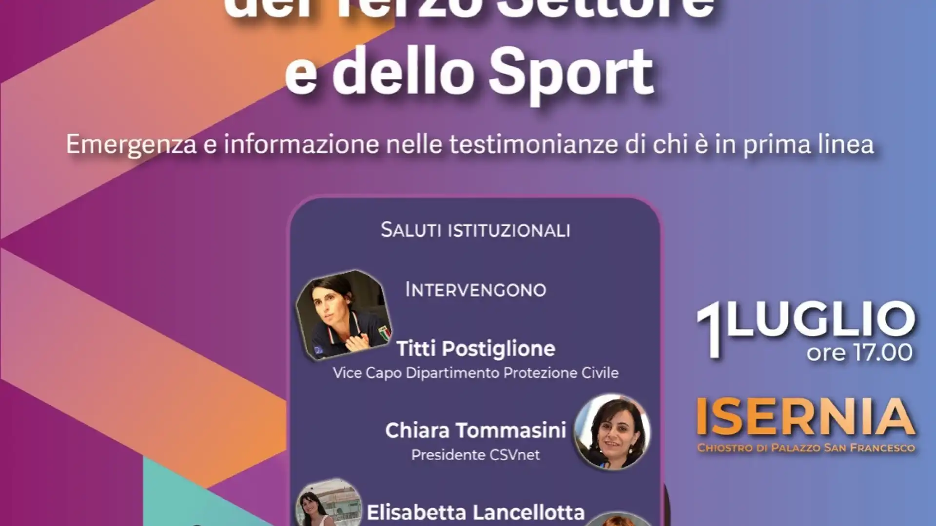 Donne alla guida del Terzo Settore e dello Sport: a Isernia il convegno del CSV Molise