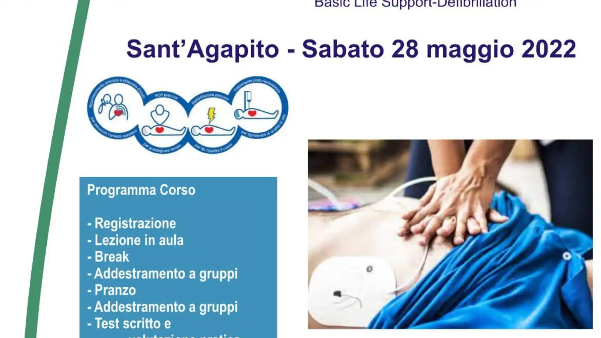 L'Ets P.A. Pentria Emergenza organizza corso BLS-D per operatori Sanitari e Laici 