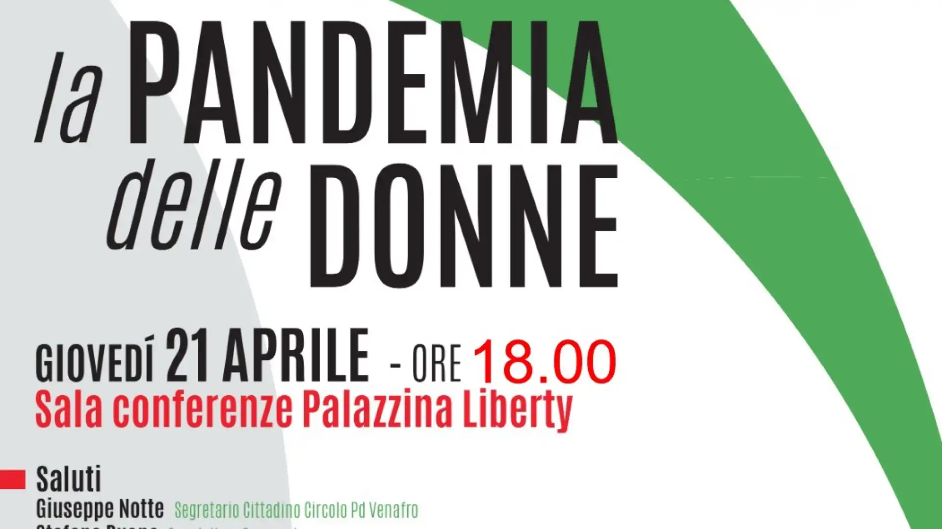 Venafro: la pandemia delle Donne, il 21 incontro a Venafro