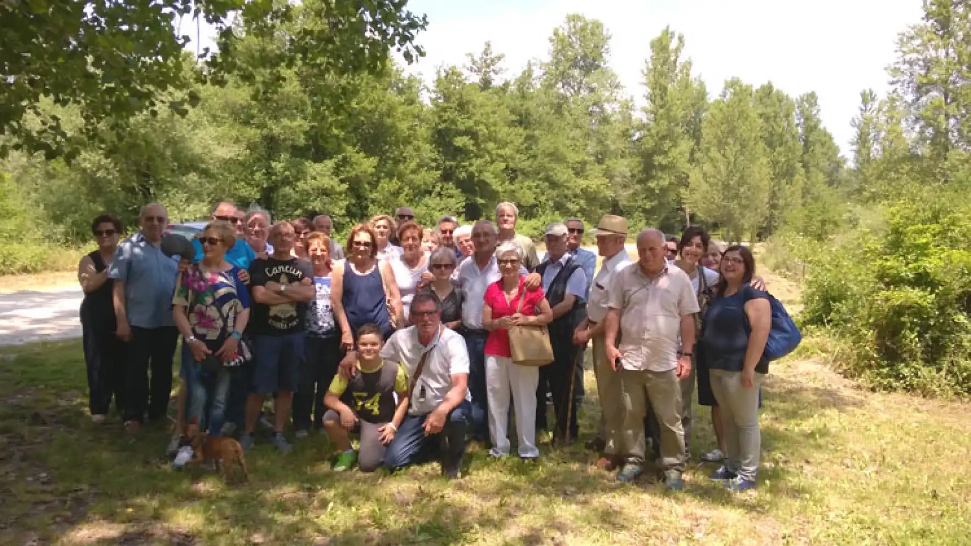 Colli a Volturno: i componenti dell’Auser di Isernia visitano il parco fluviale.