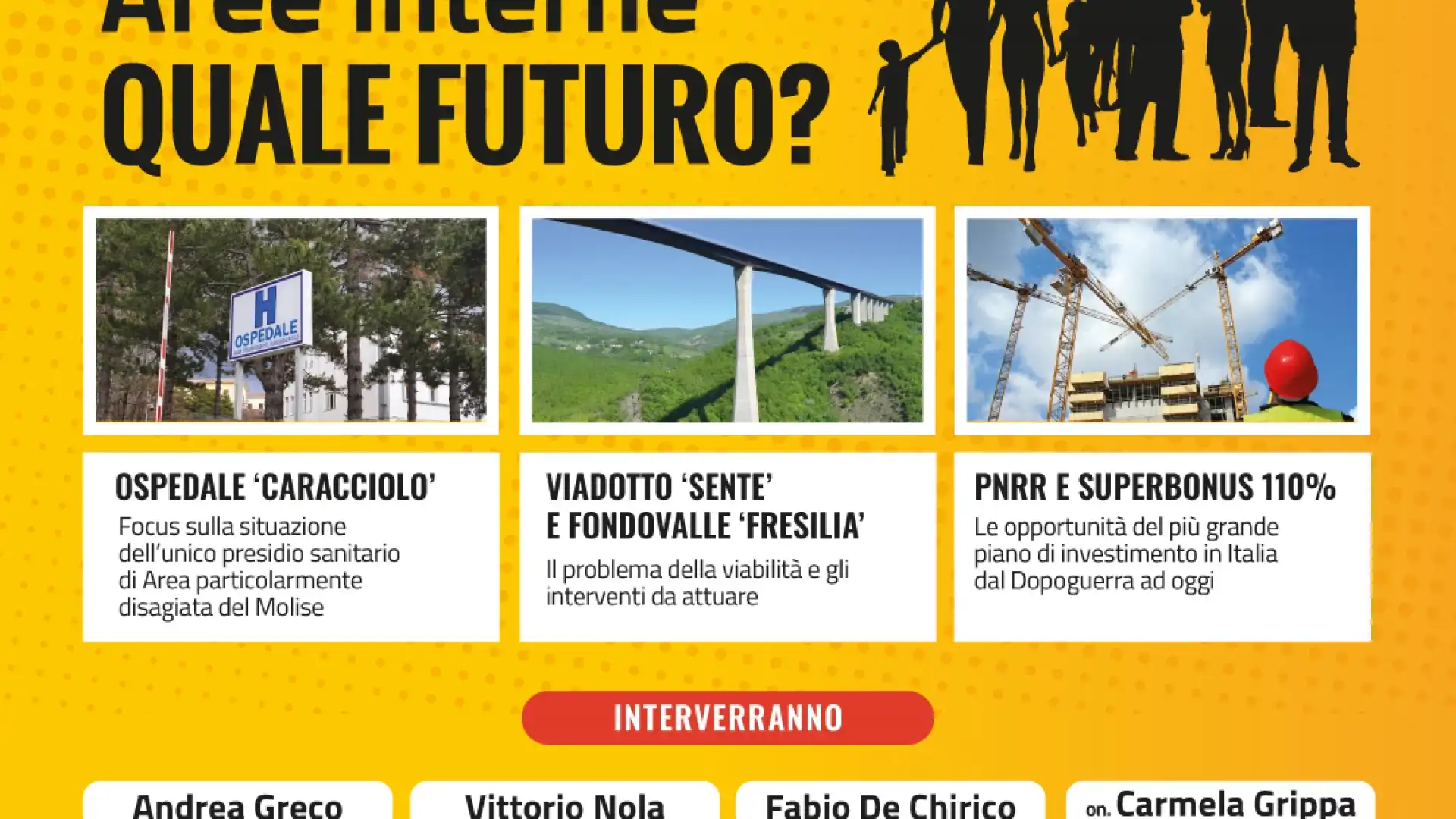 Aree interne, il M5S ad Agnone incontra i cittadini per parlare di sanità, infrastruttura e Superbonus.