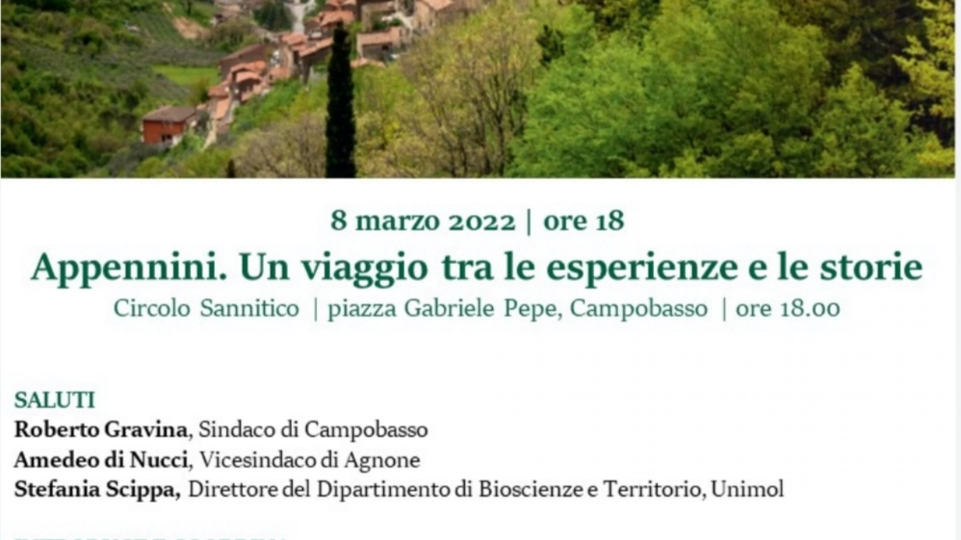Destinazione Appennini, l'Unimol propone il ciclo di seminari dedicato alla dorsale d'Italia