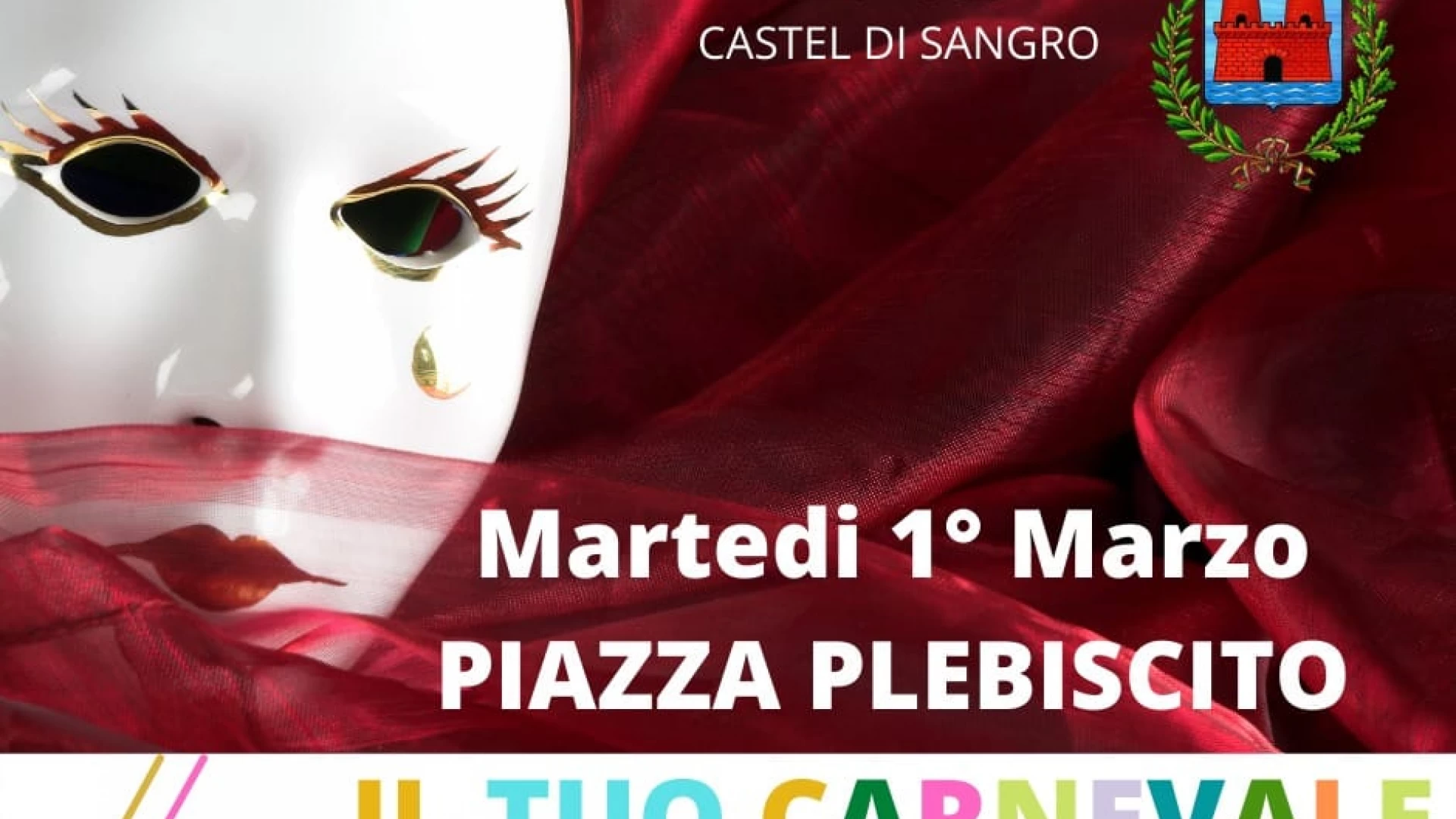 Castel Di Sangro: a partire dalle ore 16 Carnevale per i più piccini in Piazza Plebiscito