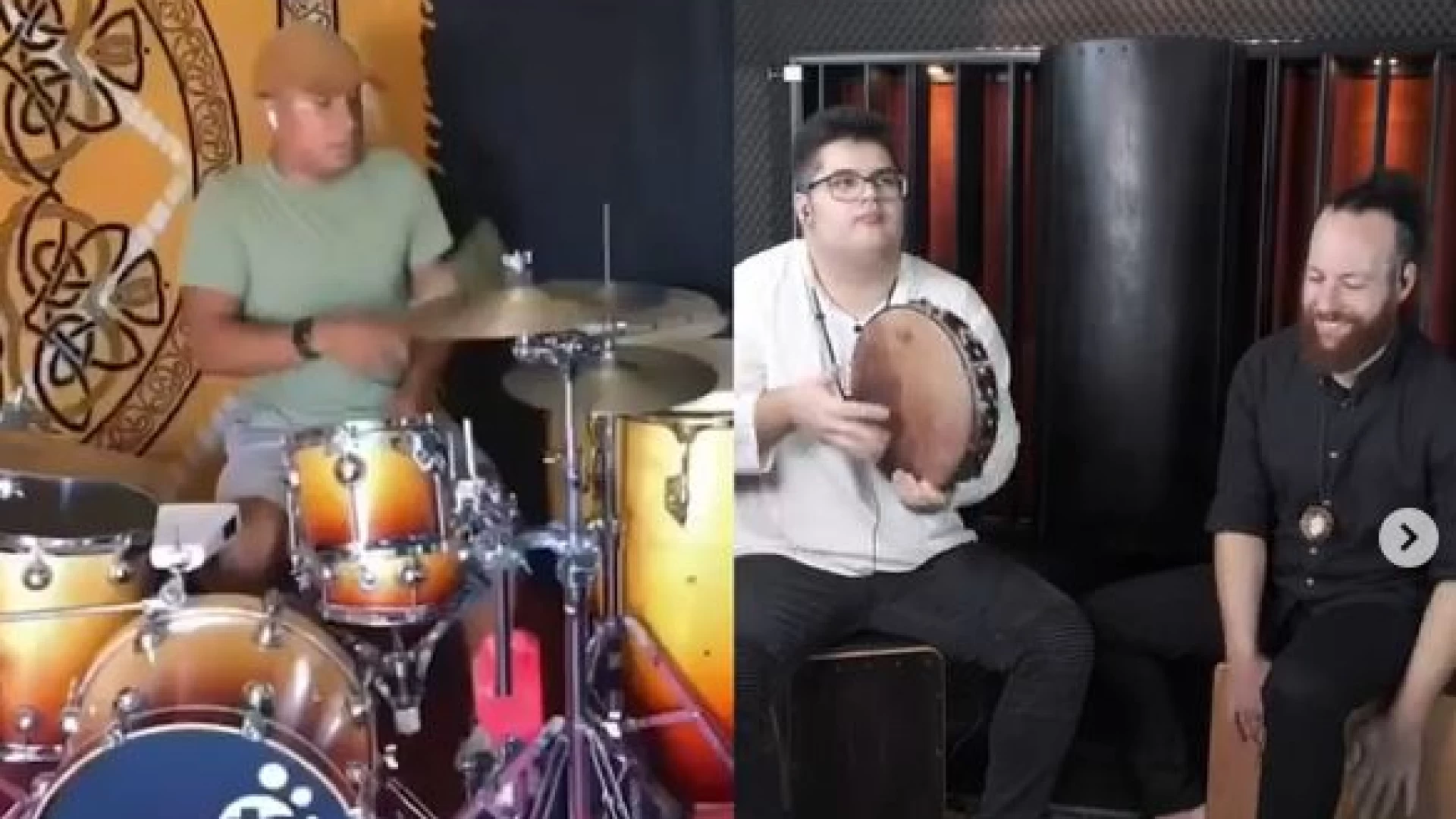 Il percussionista molisano Eduardo Vessella protagonista del video con Ernesttico, percussionista di Jovanotti, Ramazzotti e Pino Daniele.