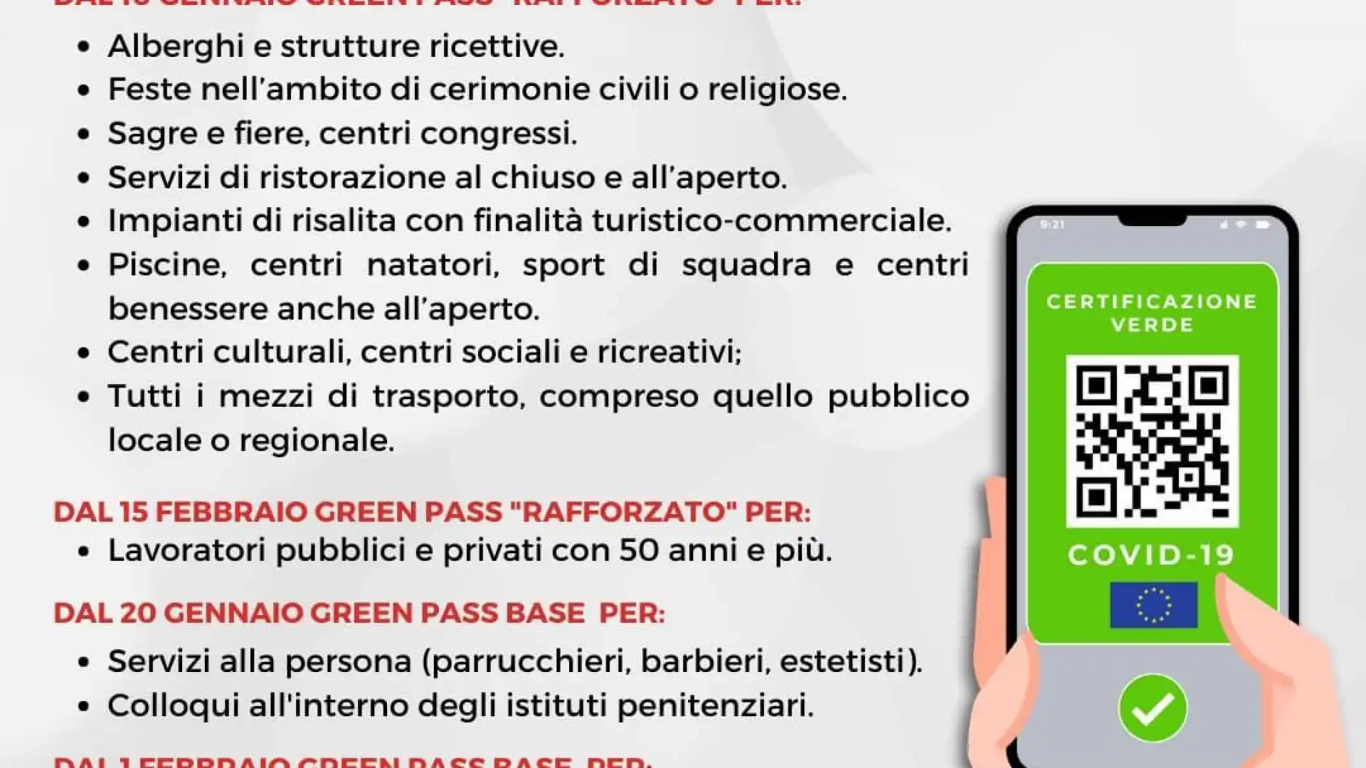 Utilizzo Super Green Pass rafforzato e gestione  dei positivi a scuola. Lo schema riassuntivo