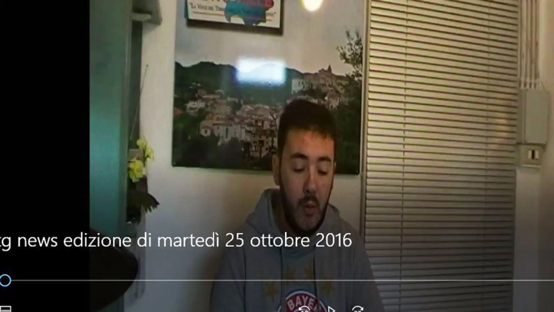 Tg News, edizione video di martedì 25 ottobre 2016.