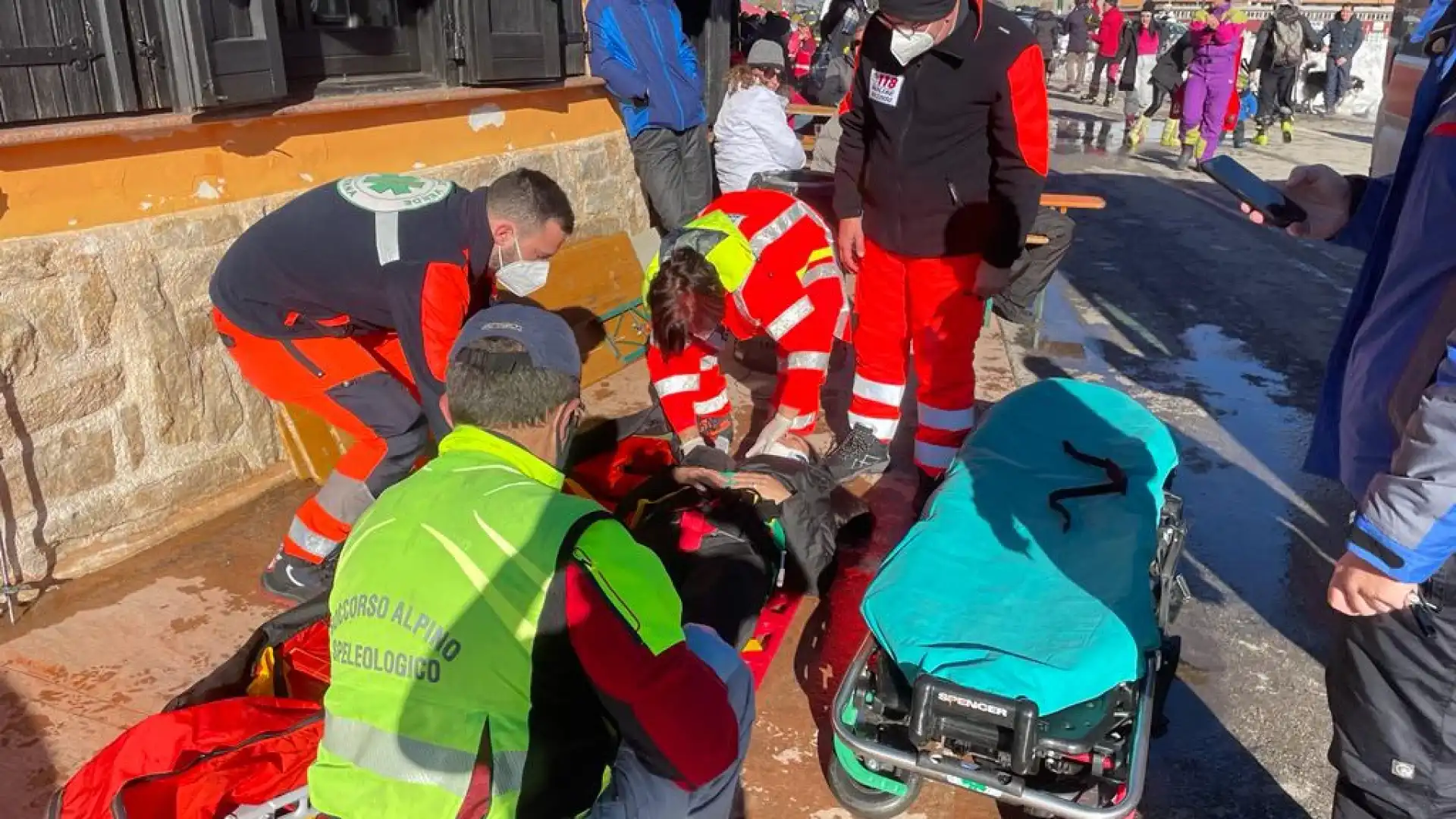 Donna travolta da slittino sulle piste di Campitello Matese - Interviene il Soccorso Alpino.