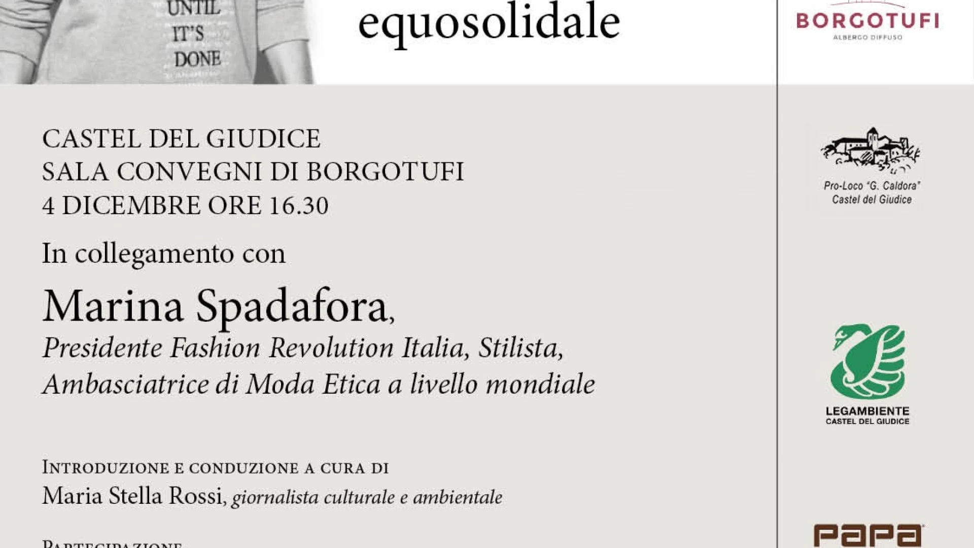 A Castel del Giudice con Marina Spadafora ambasciatrice mondiale della moda sostenibile