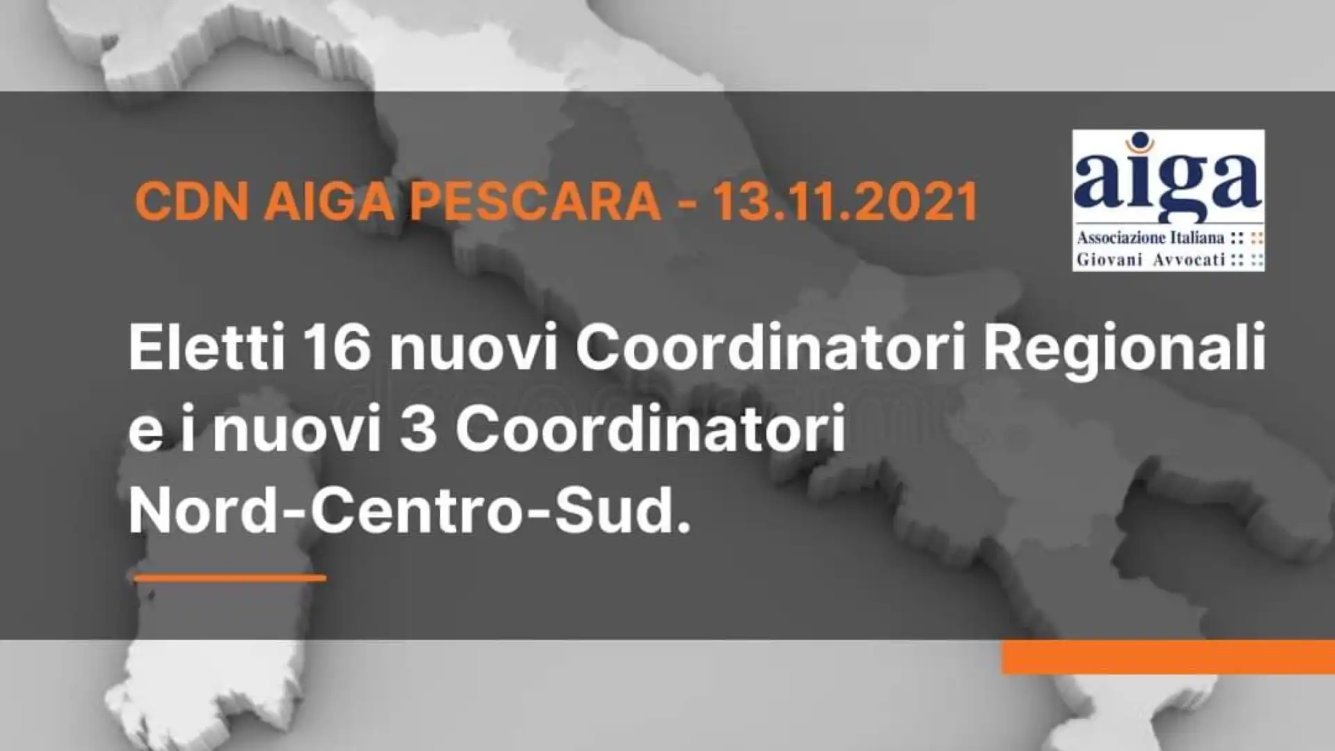 Assemblea Aiga a Pescara. Eletti i 16 nuovi coordinatori regionali. Per il Molise nominato l'avvocato Alberto Ranieri