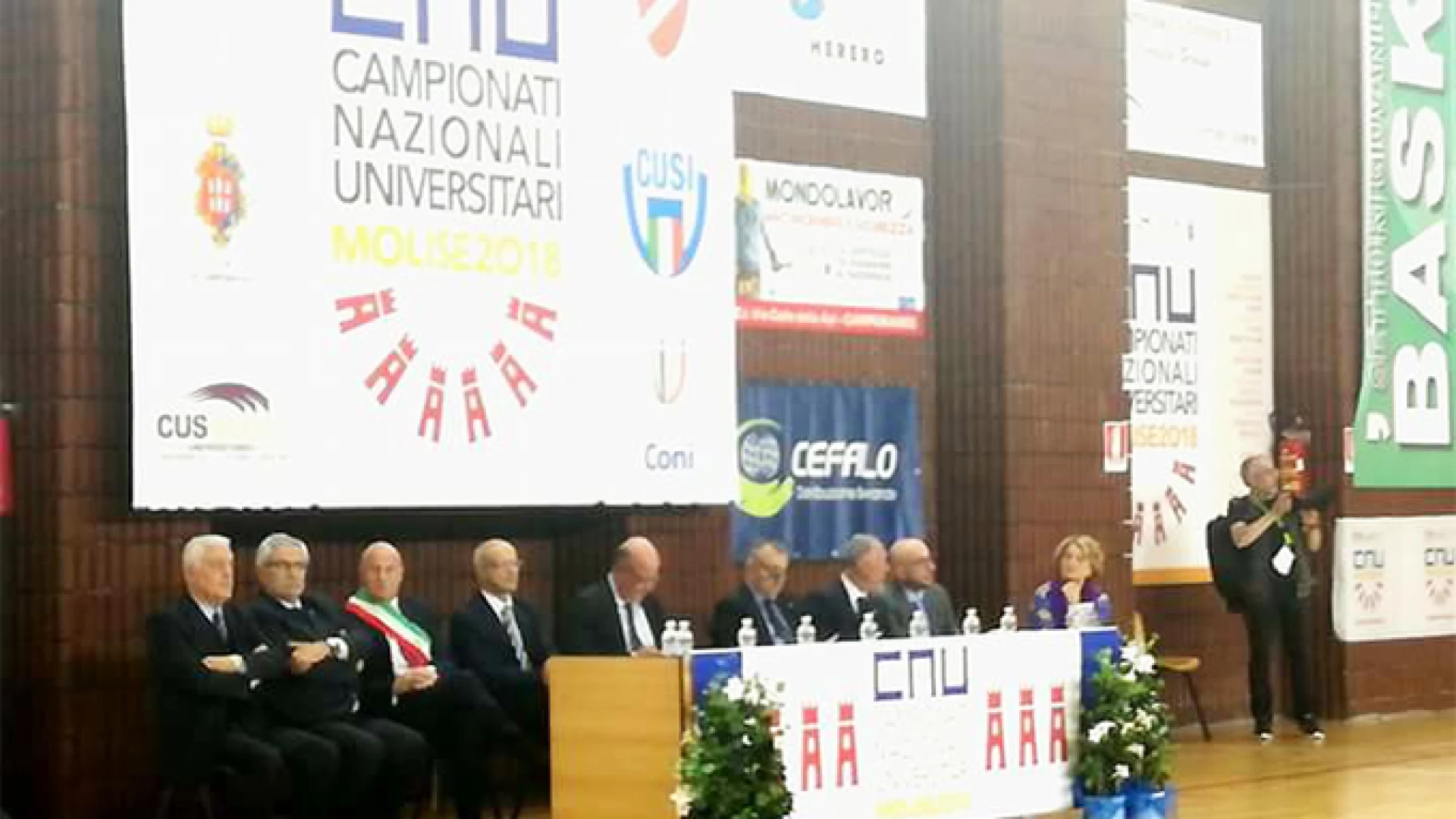 Campionati nazionali Universitari, Filignano c’è !!! Il messaggio del presidente della Provincia di Isernia Lorenzo Coia in occasione della cerimonia di aperura dei giochi.