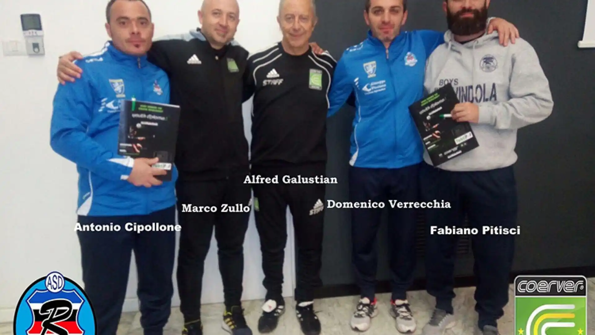 Coever Coaching, i tecnici dell’Asd Boys Roccaravindola presenti al corso di aggiornamento all’Acqua Cetosa di Roma.