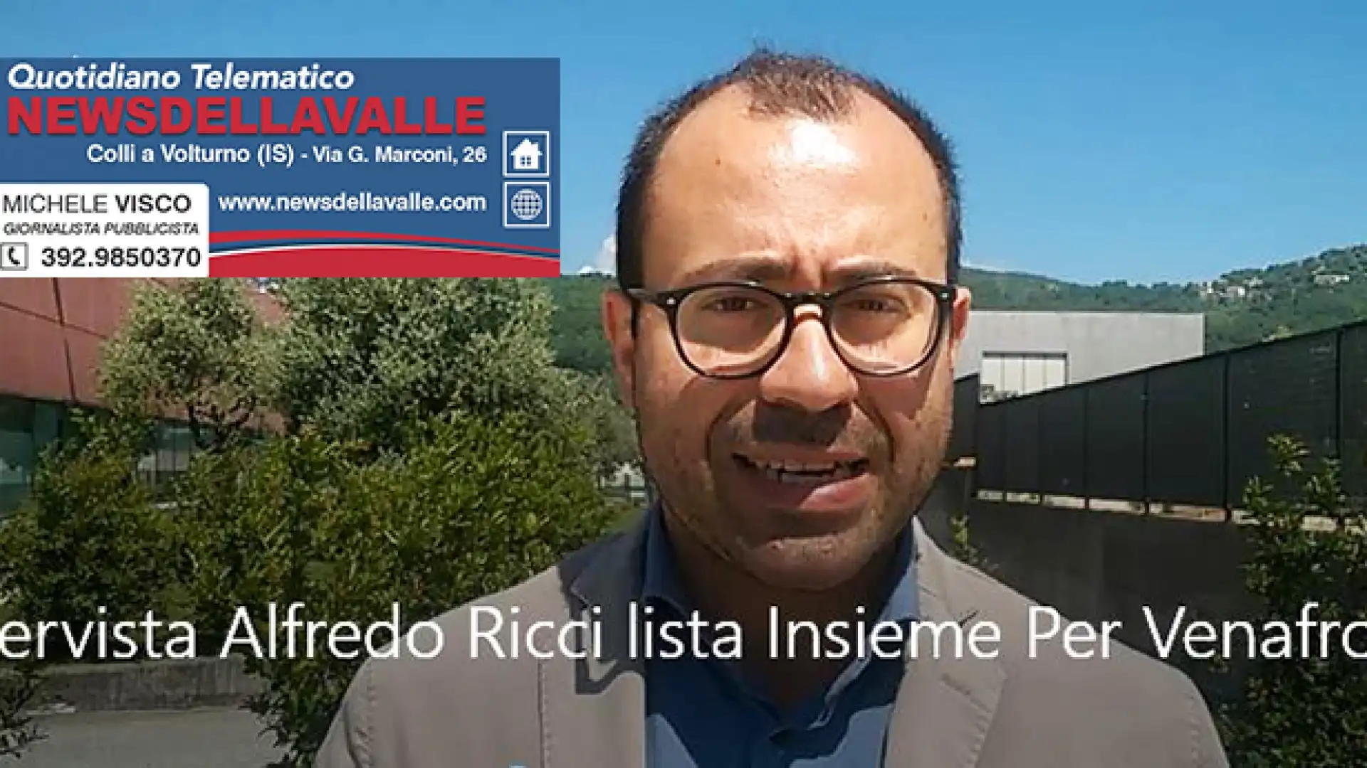 Venafro: "Confronto e contatto quotidiano con le persone per migliorare la città". Alfredo Ricci pronto all'ultima settimana di campagna elettorale. Guarda il video