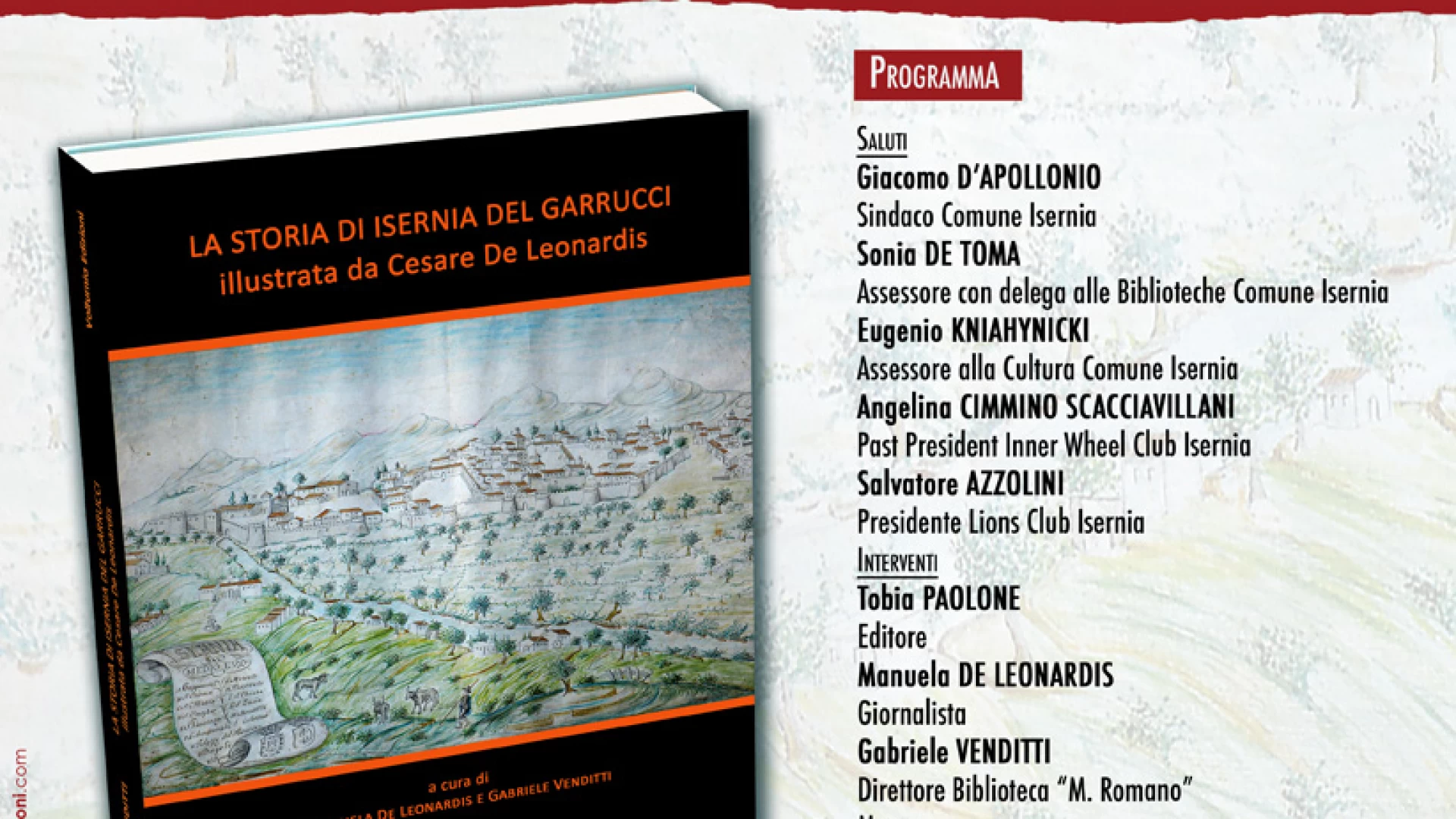 Isernia: la storia della città di Raffaele Garrucci illustrata da Cesare De Leonardis. Giovedì la presentazione del volume.