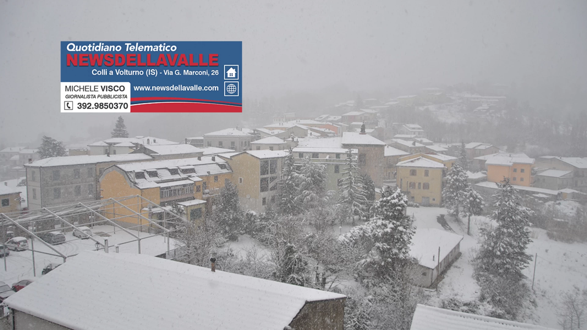 La Valle del Volturno sommersa dalla neve. Guarda il nostro servizio video.