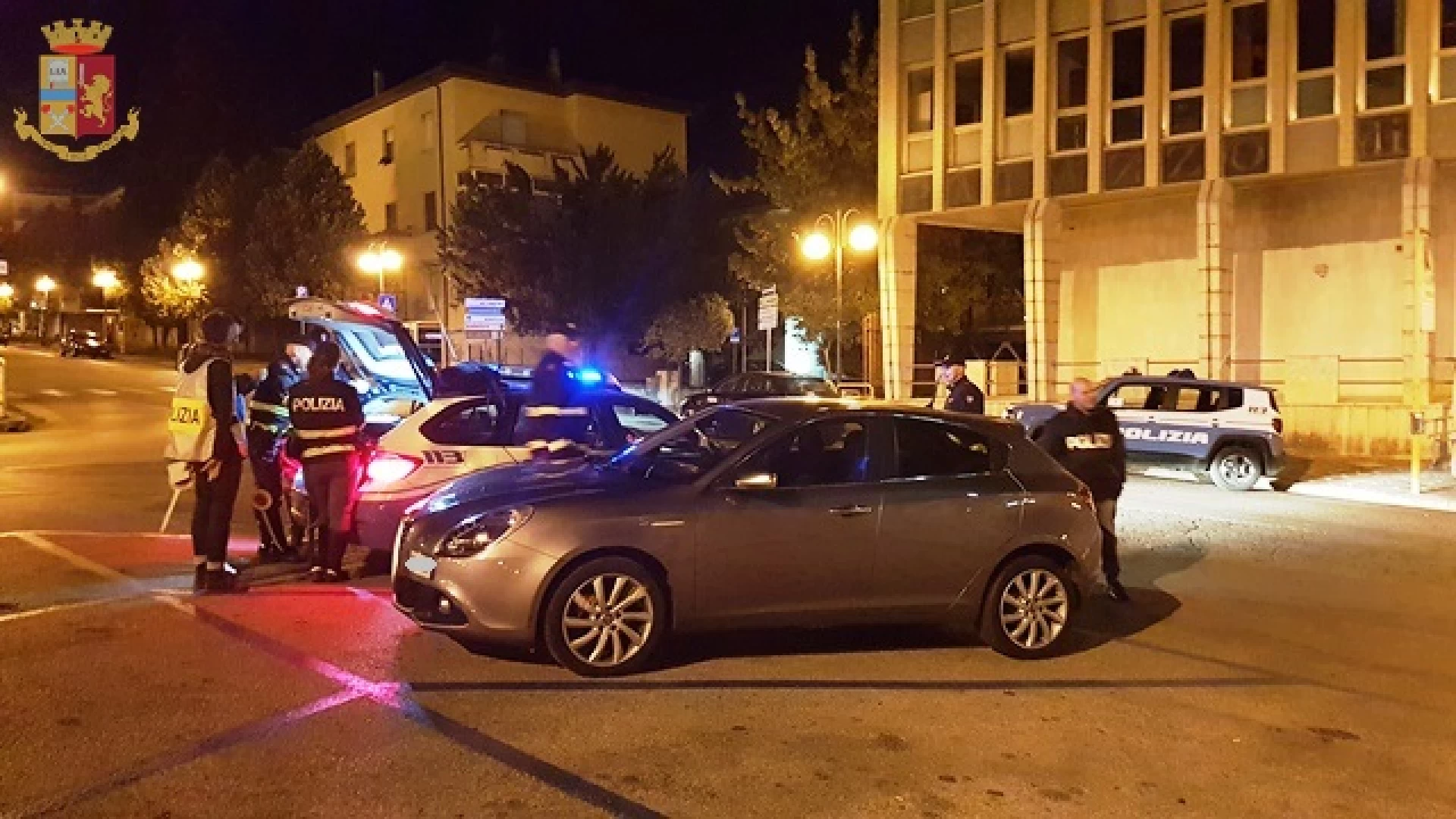 Isernia: Polizia di Stato, notte di controlli sull’uso di alcool e stupefacenti.