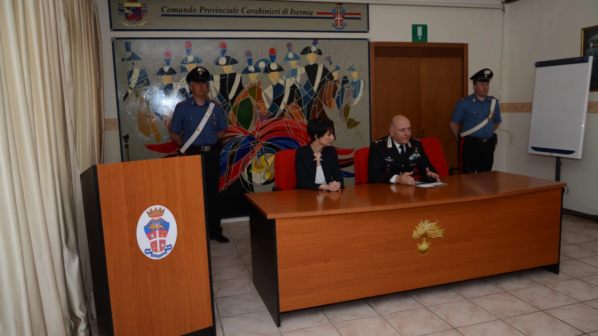 ISERNIA: Ladri di futuro. Incontro tenutosi presso la sala briefing del Comando Provinciale di Isernia con il Dirigente dell’Ufficio Scolastico Regionale per il Molise.