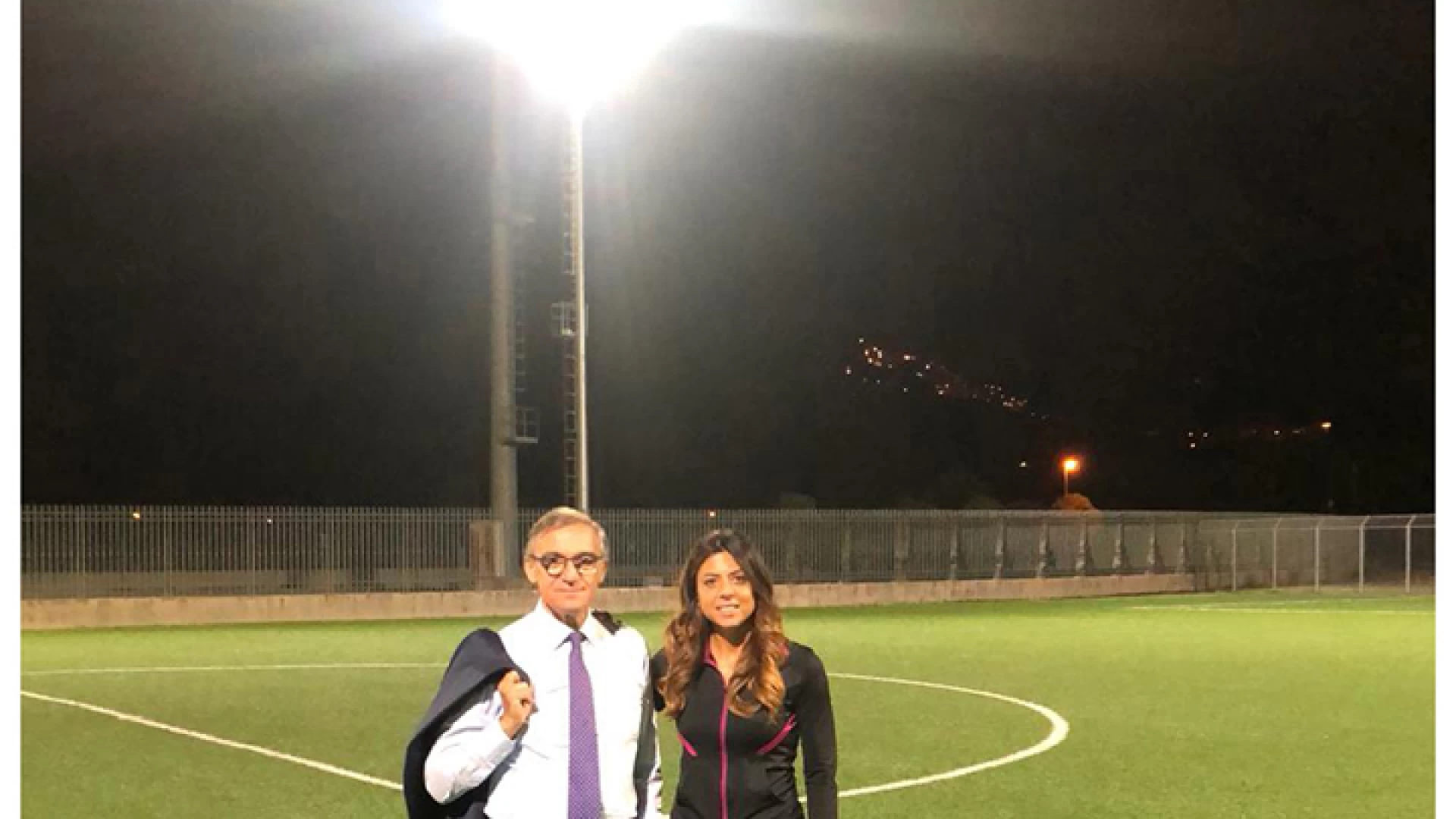 Isernia: l’Antistadio comunale di “Le Piane” si accende di nuova luce. Attivato il nuovo impianto di illuminazione.