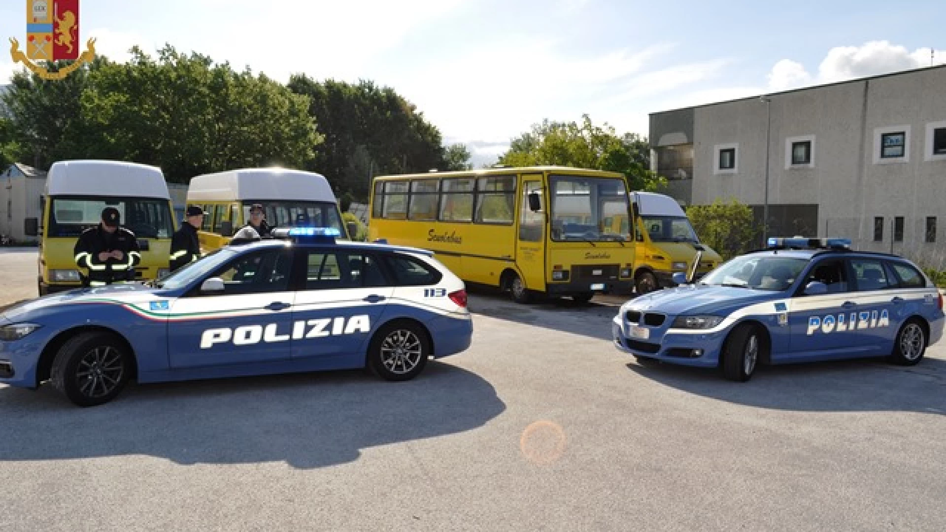 Isernia: La Polizia esegue controlli serrati sugli scuolabus e gli altri mezzi di trasporto collettivo di studenti. Guarda il video.