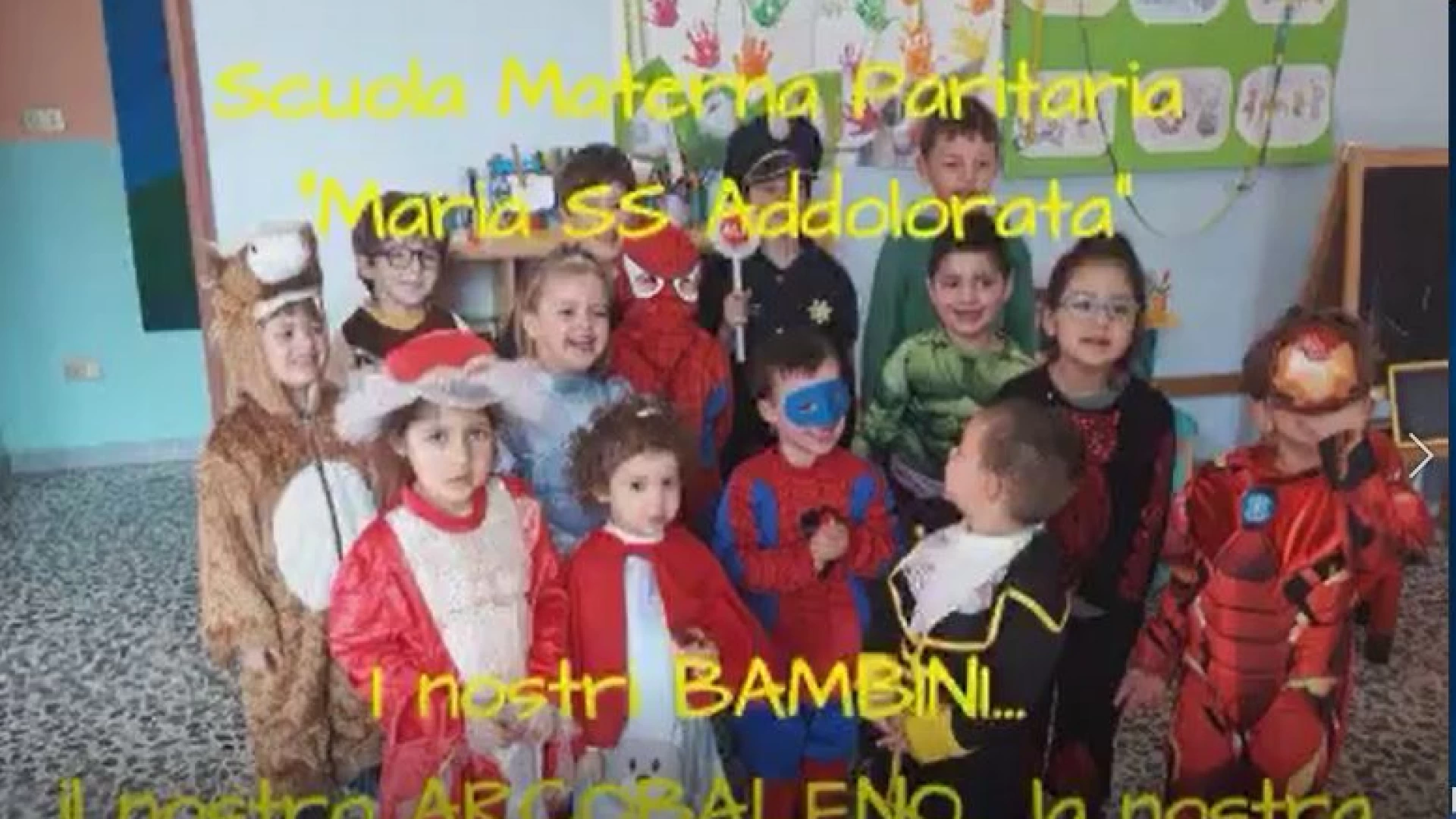 Monteroduni: il video dei bambini dell’asilo paritaria Maria SS Addolorata. La speranza in un futuro migliore.