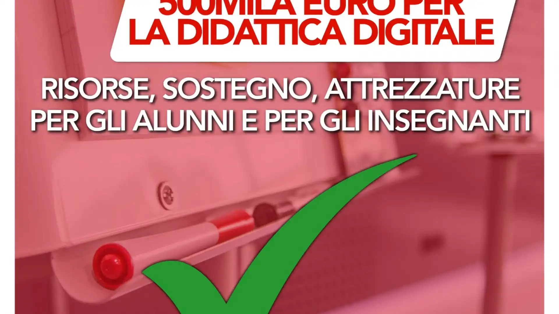 Regione Molise, 500.000 euro per la didattica digitale.