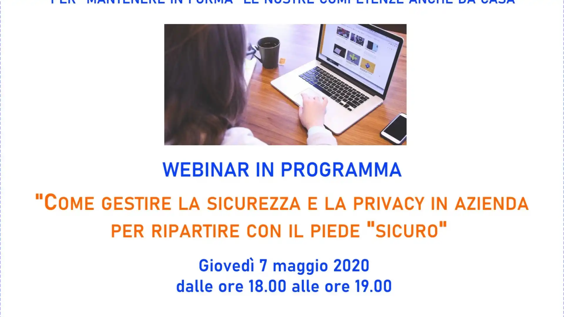 Campobasso: sicurezza e privacy in azienda. Giovedì il seminario on-line promosso da Confcooperative