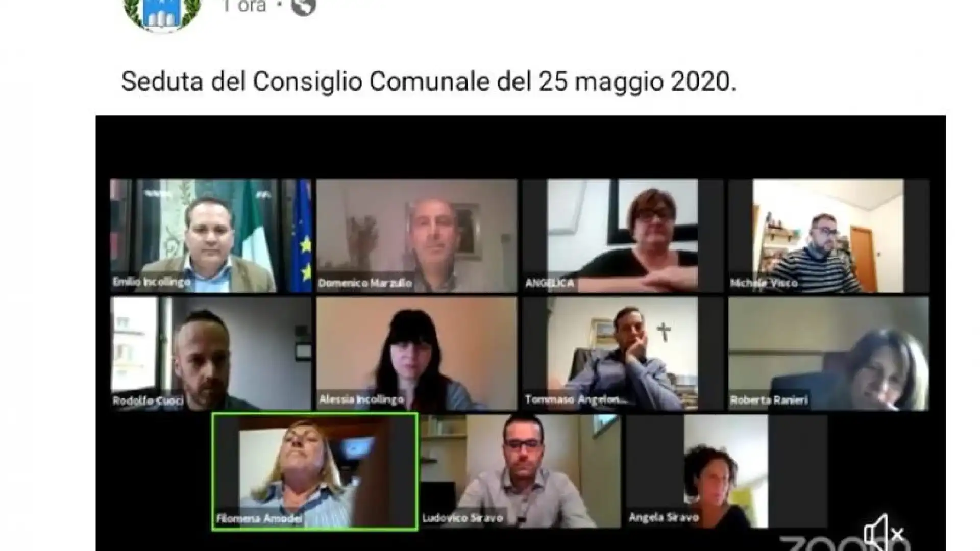 Colli a Volturno: il Consiglio Comunale in videoconferenza approva il conto di bilancio 2019 e importanti variazioni di bilancio.