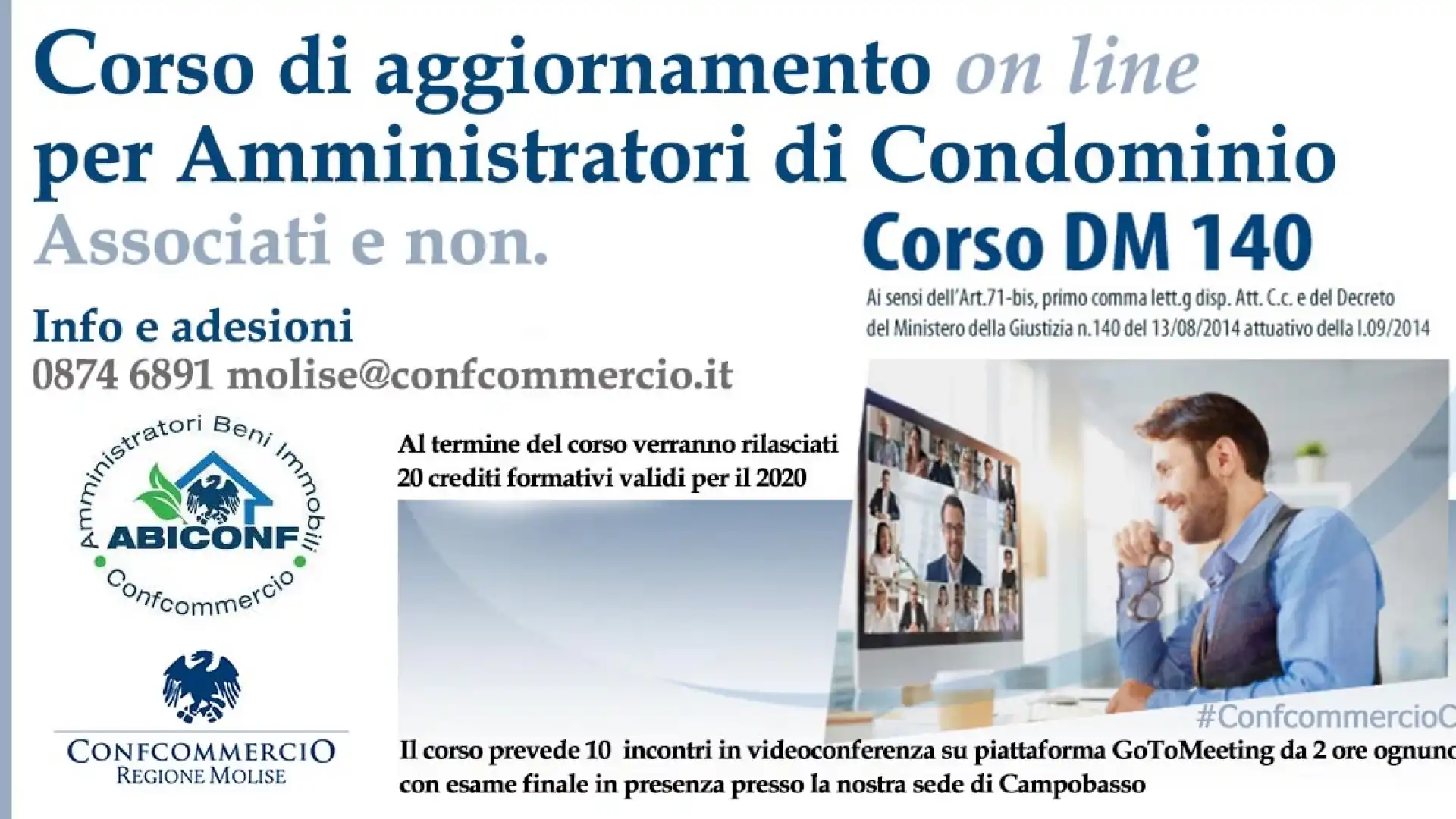 Confcommercio Molise:  formazione obbligatoria per gli amministratori di condominio.