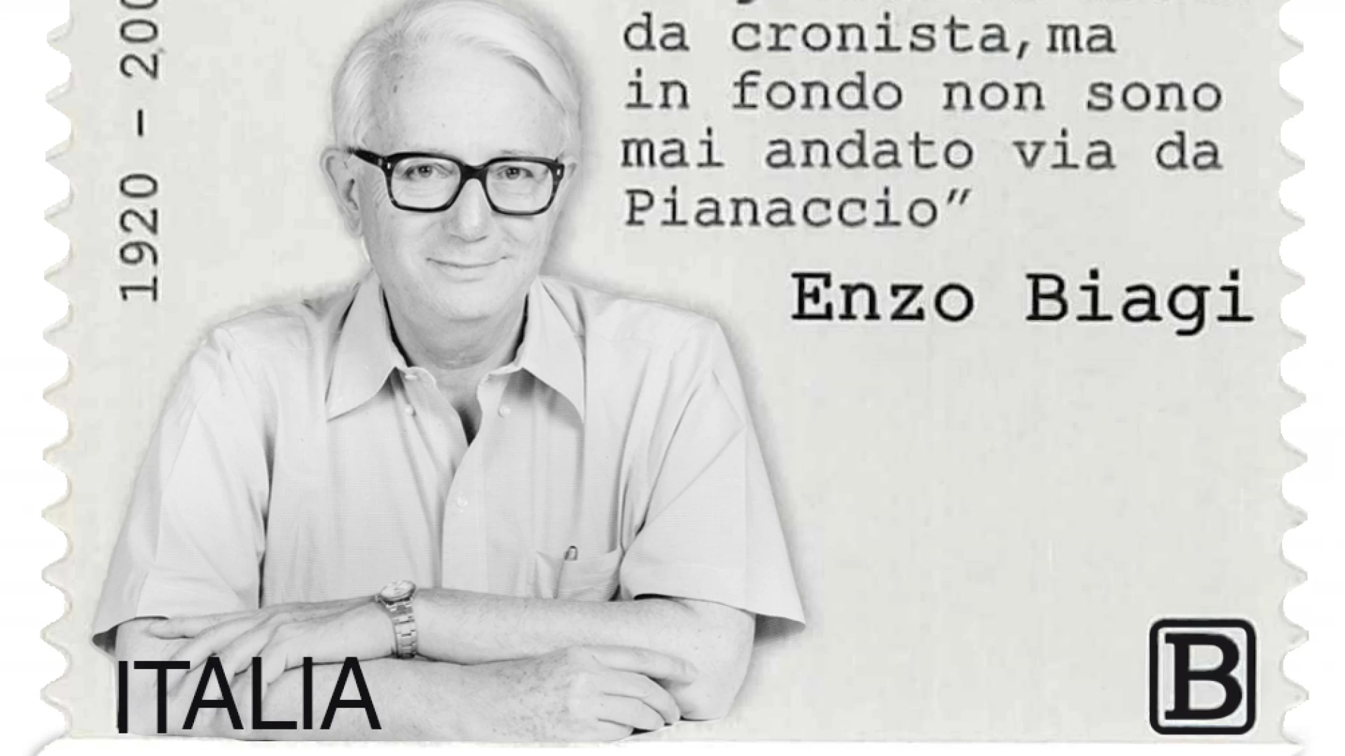 Poste Italiane dedica un francobollo ad Enzo Biagi