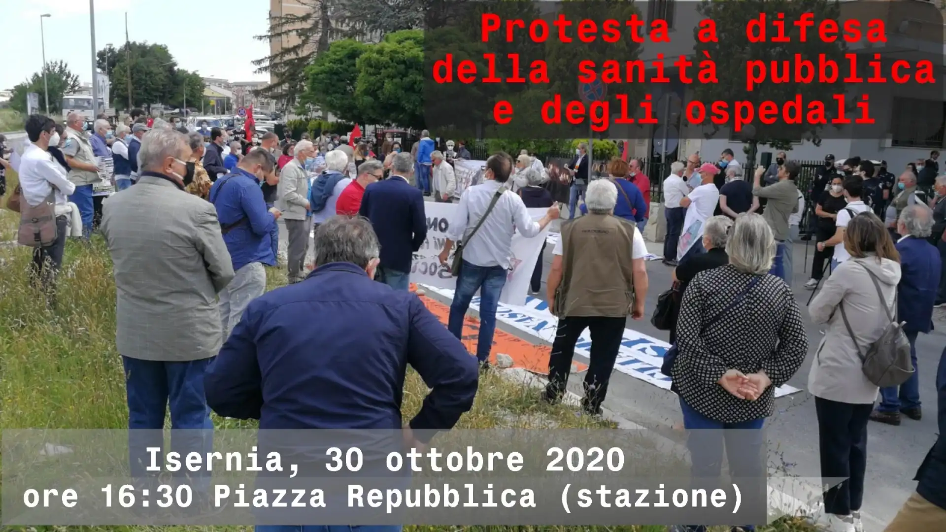 Isernia: nel pomeriggio di domani la manifestazione in difesa della Sanità Pubblica molisana