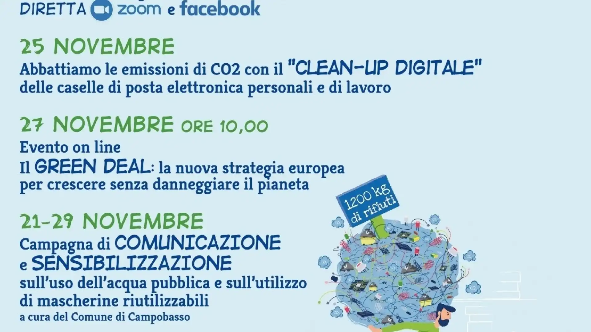 Settimana europea riduzione dei rifiuti, Provincia di Campobasso protagonista