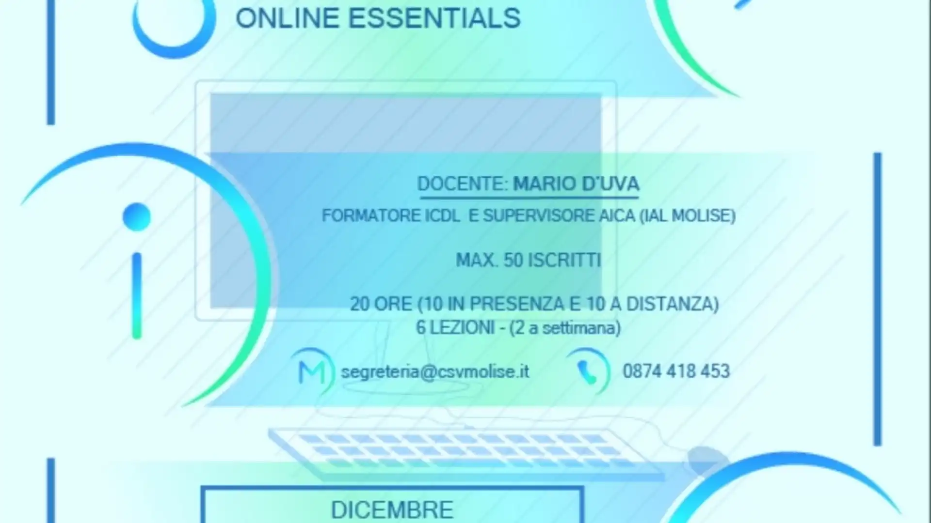 Il CSV Molise forma nuovi informatici con un corso gratuito 