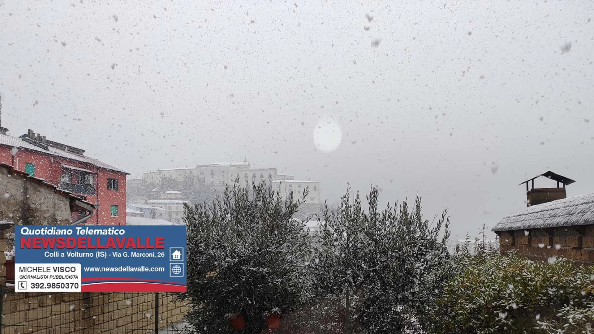 La “Sciabolata artica” imbianca la Provincia di Isernia. I centri piu’ colpiti dalle intense nevicate quelli della Valle del Volturno.
