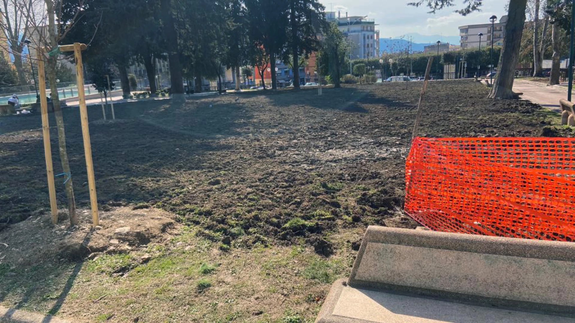 Isernia: lavori di riqualificazione della villa comunale. Chiacchiari: “Sarà bella come il parco della stazione”