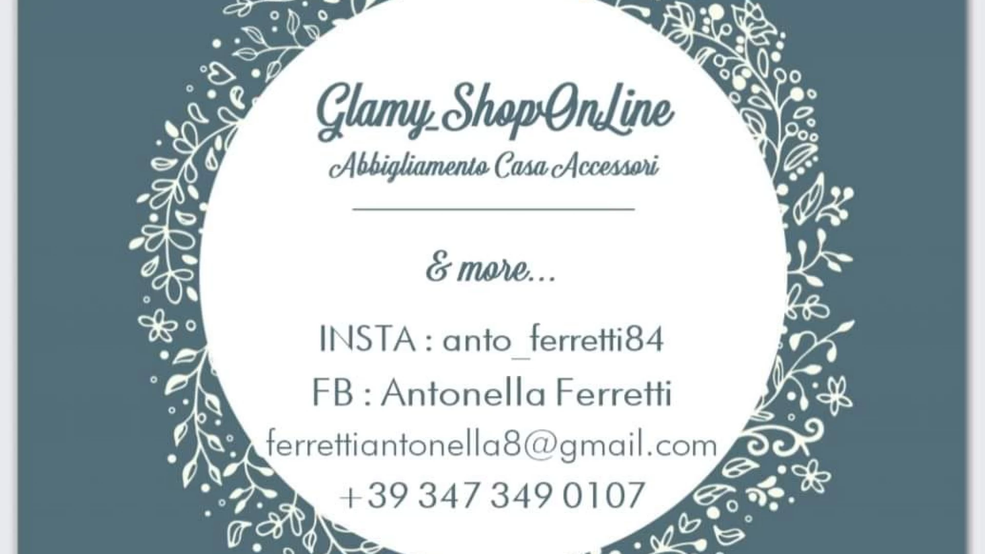 Isernia: Antonella Ferretti rivoluziona lo shopping on-line. Glamy Shop, un nuovo modo di concepire il mercato.