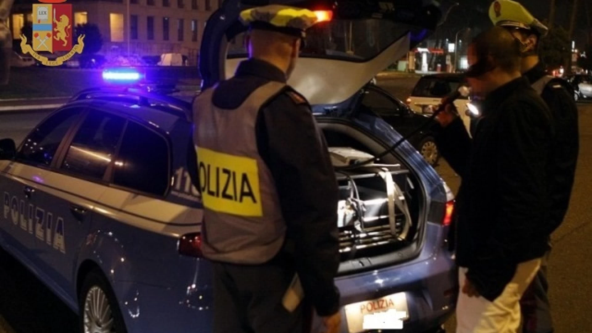 Venafro: la Polizia stradale sanziona quattro giovani fermati alle tre di notte e in stato d'ebrezza