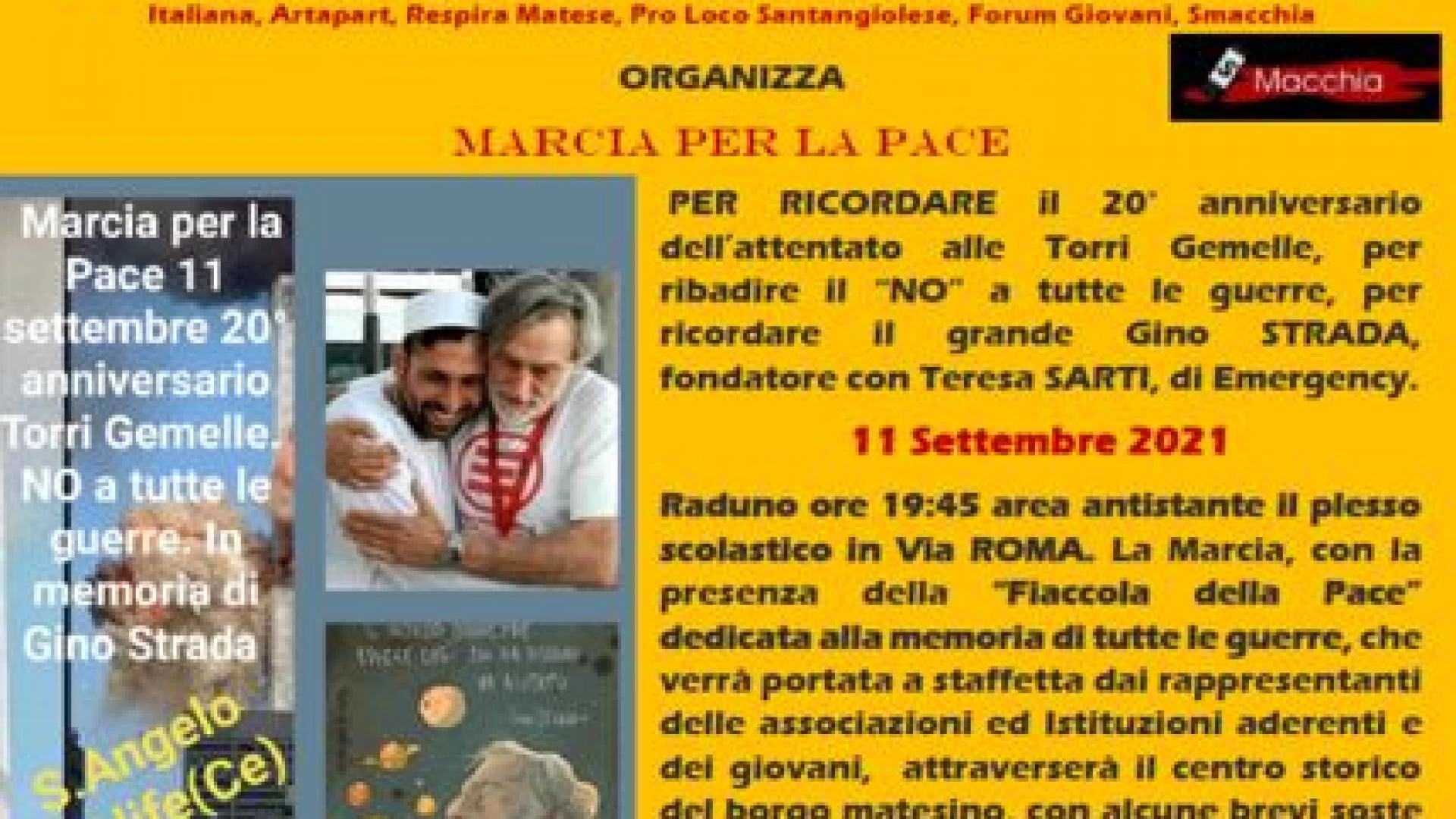 Sant'Angelo d'Alife, dopo anni di assenza torna la marcia della Pace promossa da Agnese Ginocchio