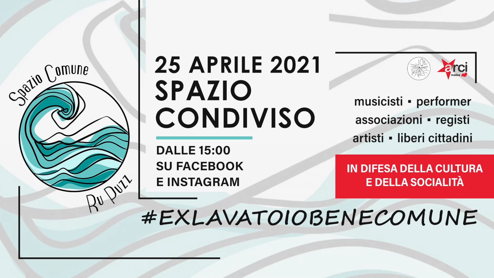 Isernia: il 25 aprile in difesa della cultura e della solidarietà. L'evento di Arci Molise
