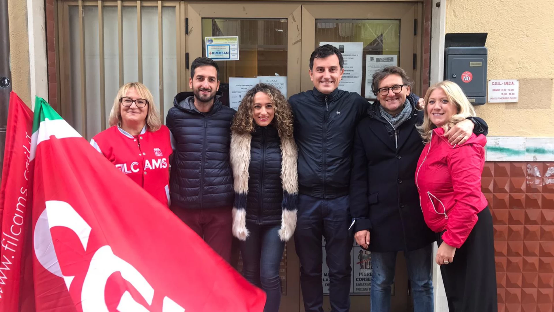 Isernia: Attacchi alla Cgil, solidarietà dal candidato Sindaco di Isernia Castrataro stamani nella sede pentra del Sindacato