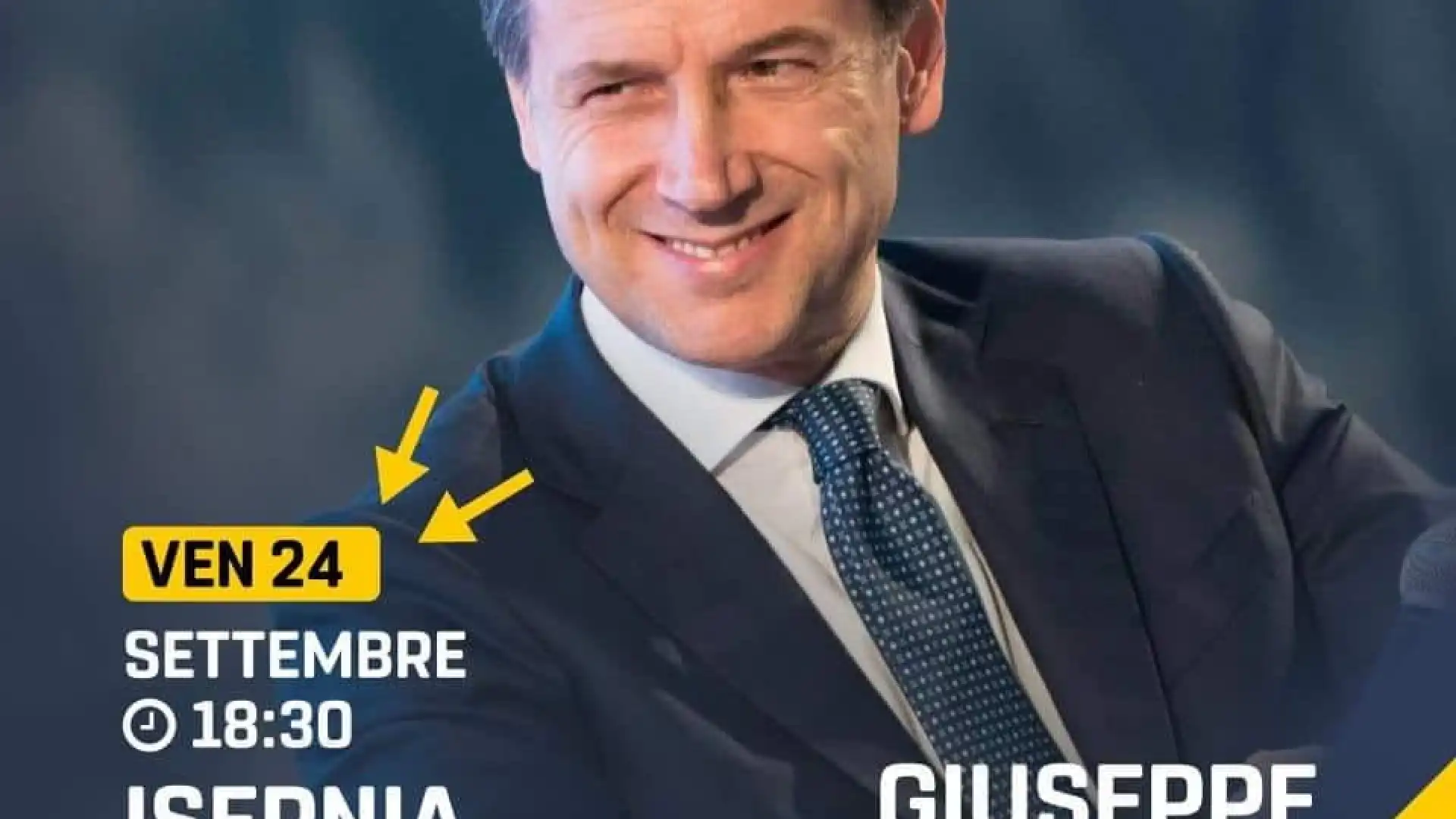 Isernia: a sostegno di Piero Castrataro arriva anche Giuseppe Conte. Venerdì 24 settembre l'appuntamento in città