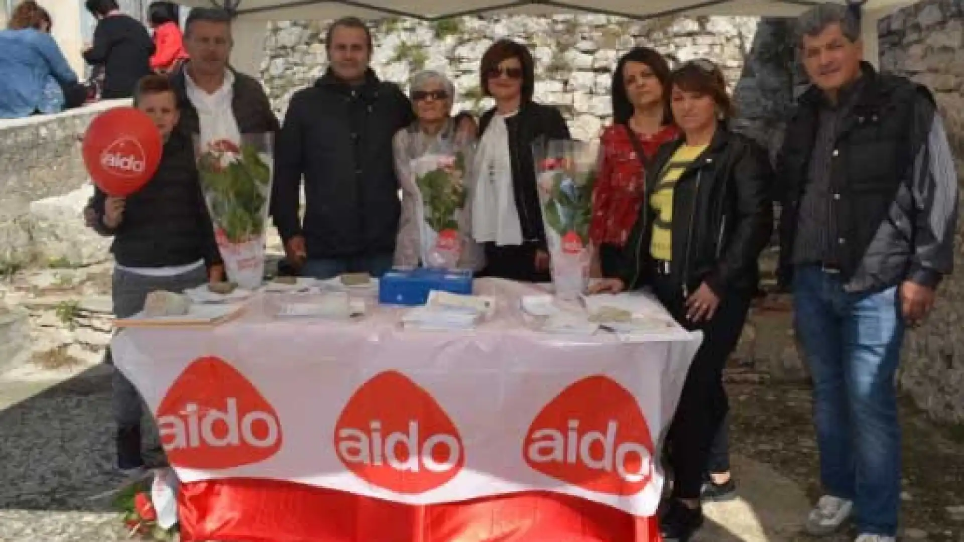 A Macchiagodena l'inaugurazione del monumento Aido a favore della donazion