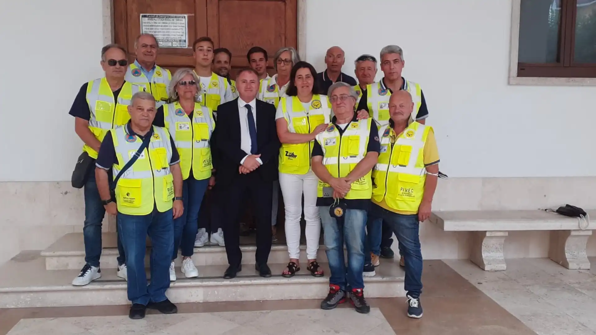 Papa Francesco all’Aquila. Un onore per tutto l’Abruzzo e per Castel Di Sangro.Il gruppo P.I.V.E.C. impegnato nel servizio in strada.