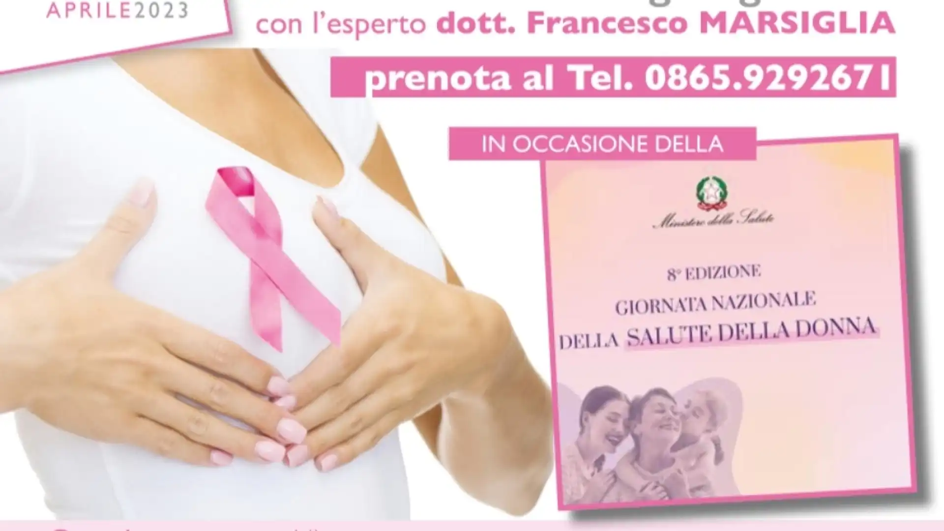 Giornata nazionale della Salute della Donna, visite di prevenzione gratuite al Neuromed sabato 22 aprile.