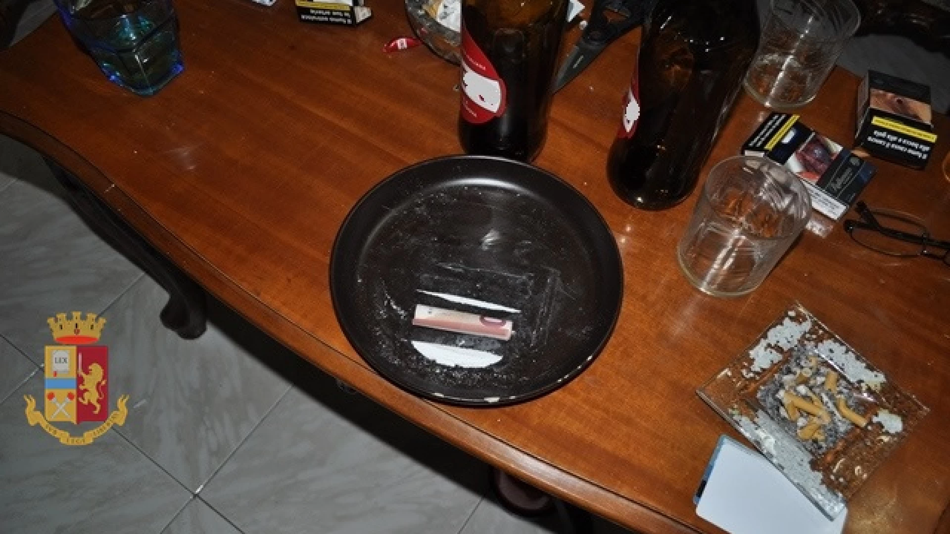 La Polizia di Isernia interrompe un “festino” a base di cocaina. Nei guai due coniugi venafrani.