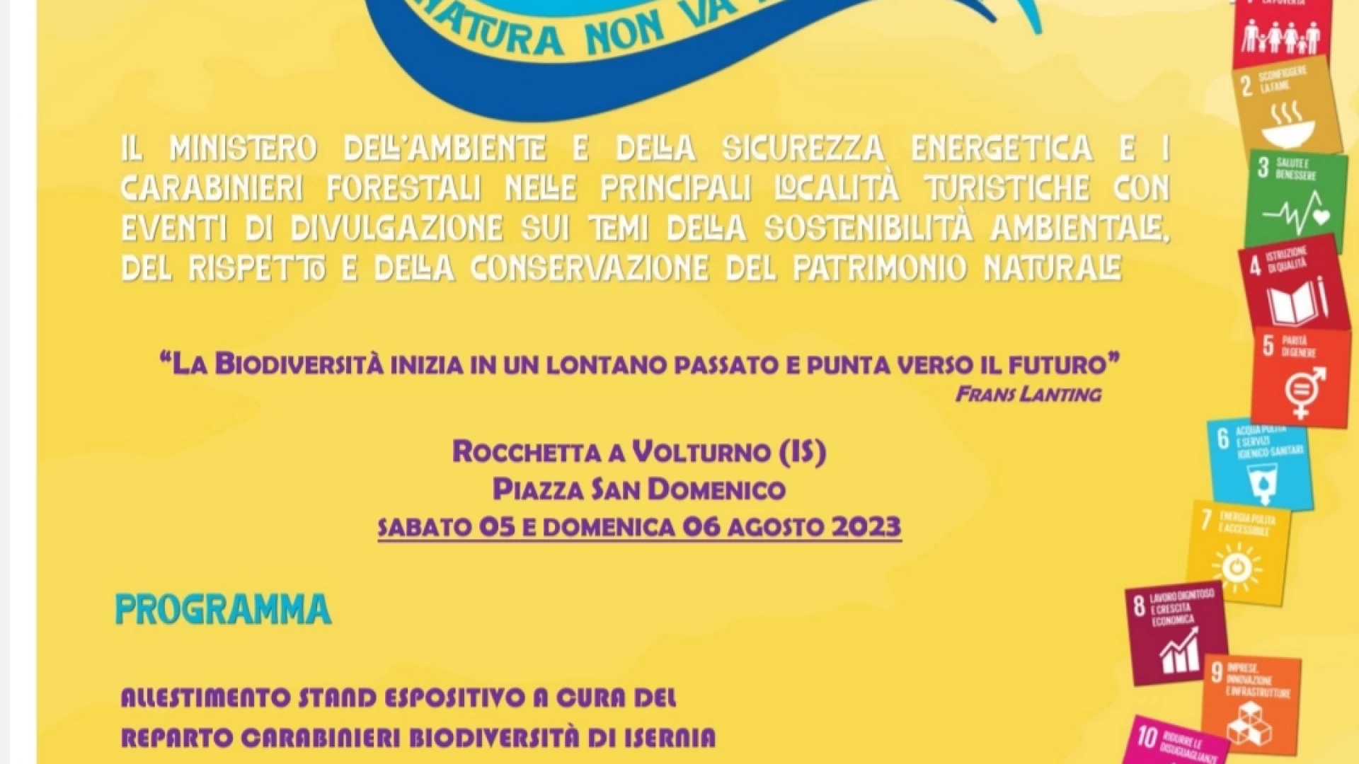 "La Natura non va in vacanza", il primo appuntamento oggi a Rocchetta a Volturno.