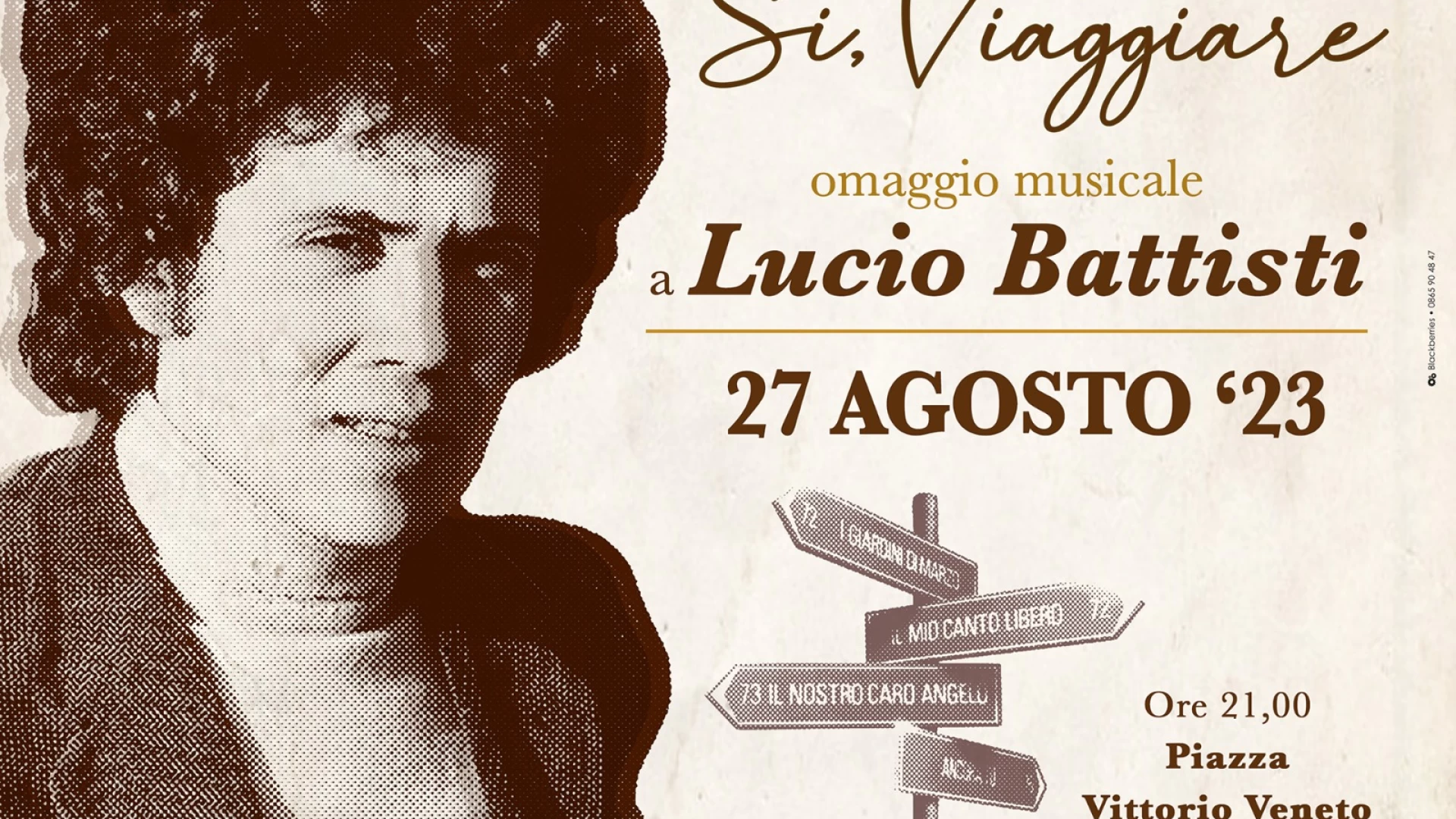 Venafro: domenica 27 agosto la settima edizione dell’Omaggio Musicale a Lucio Battisti. Evento organizzato dal Collettivo Divergente.