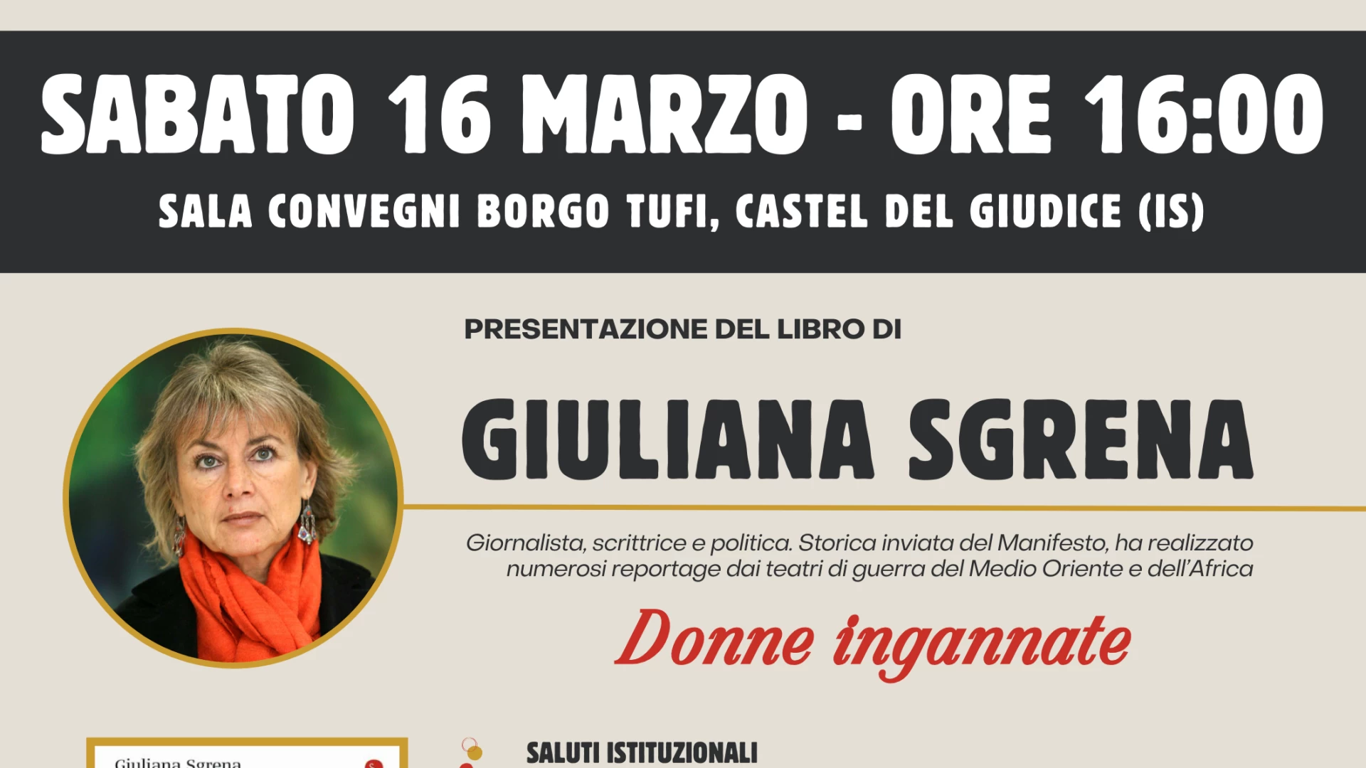 A Castel Del Giudice si apre la rassegna Letteraria Radicalmente con Giuliana Sgrena protagonista