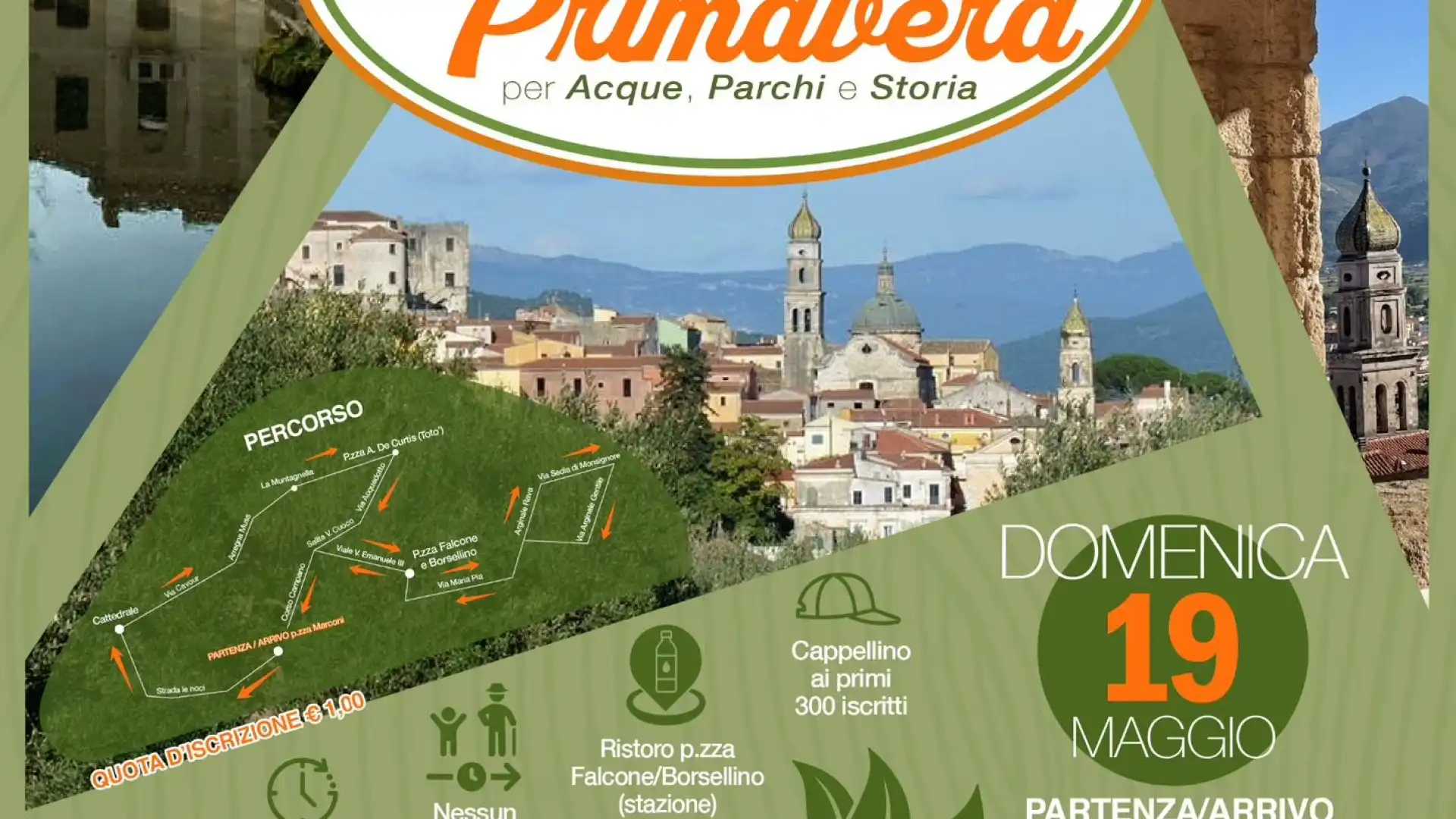 Venafro: domenica 19 maggio la prima Passeggiata di Primavera. Evento promosso da Comune e Pro loco con il Main Sponsor Farmacia Santa Daria.